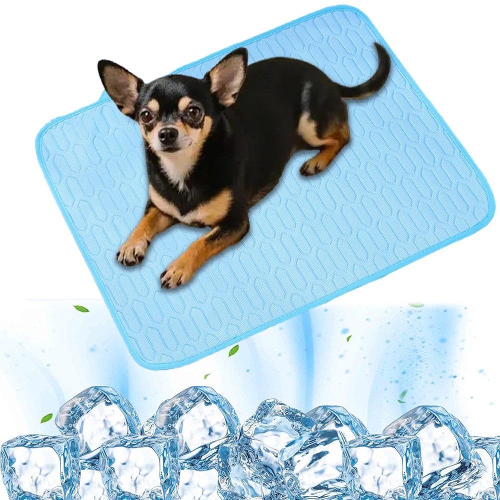 Srvillg Hundematte Selbstkühlende Hundematte, Kühldecke Katzen,Waschbar Kältematte, für Drinnen, Draußen und im Auto ideal für kleine Katzen und Hunde