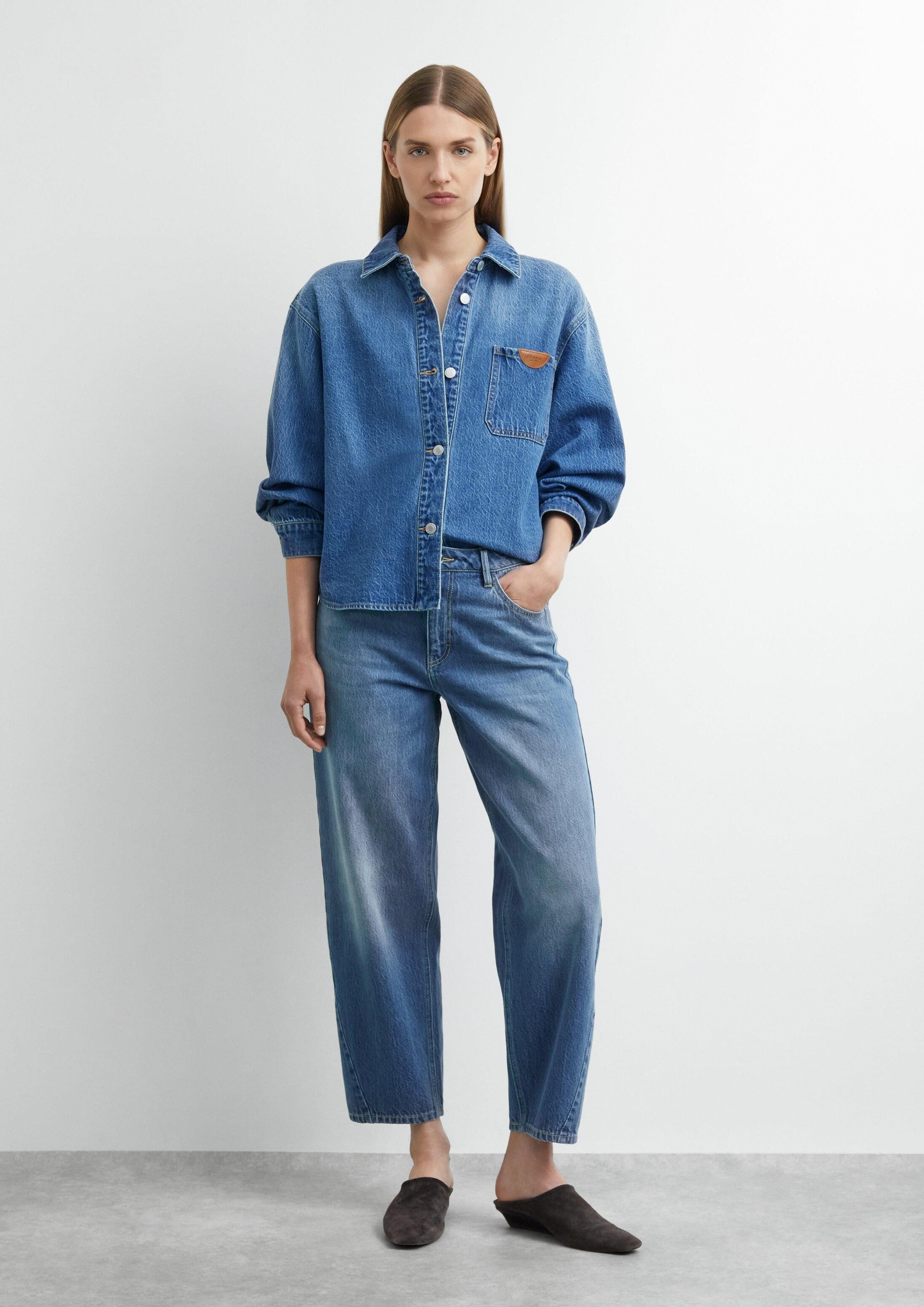 comma Weite Jeans Jeans-Hose LIV - Barrel Mom Jeans