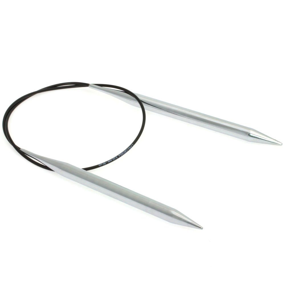 LANA GROSSA Stecknadeln Rundstricknadel Messing Länge 60 cm/80 cm, Stricknadel aus Messing in den Stärken 2.0 mm - 15.0 mm