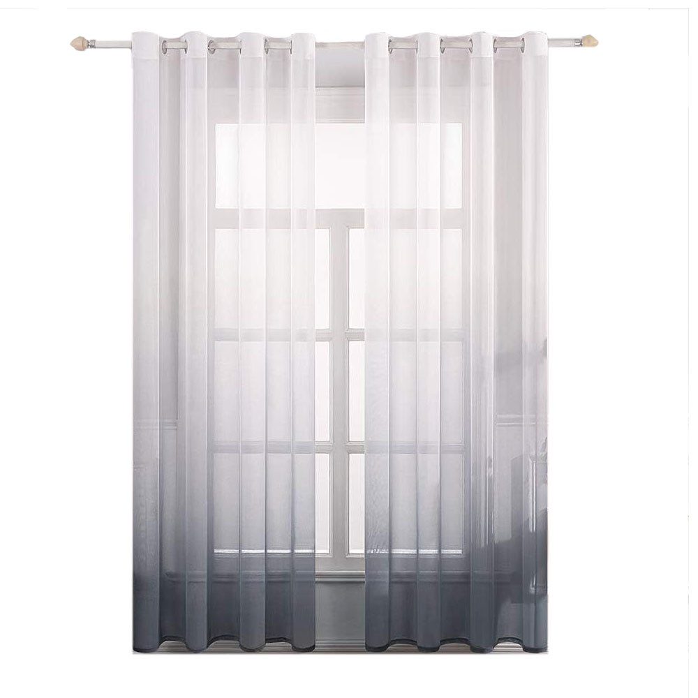 NUODWELL Verdunkelungsvorhang Vorhänge mit Farbverlauf, durchscheinende Voi günstig online kaufen