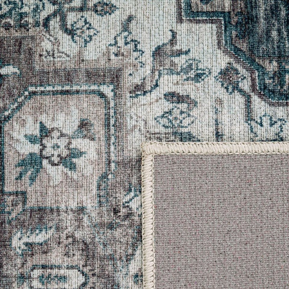 Teppich Lyon 335, Paco Home, rechteckig, Höhe: 4 mm, Kurzflor, Orient-Optik,  Vintage Design, waschbar, Design im modernen Used-Look