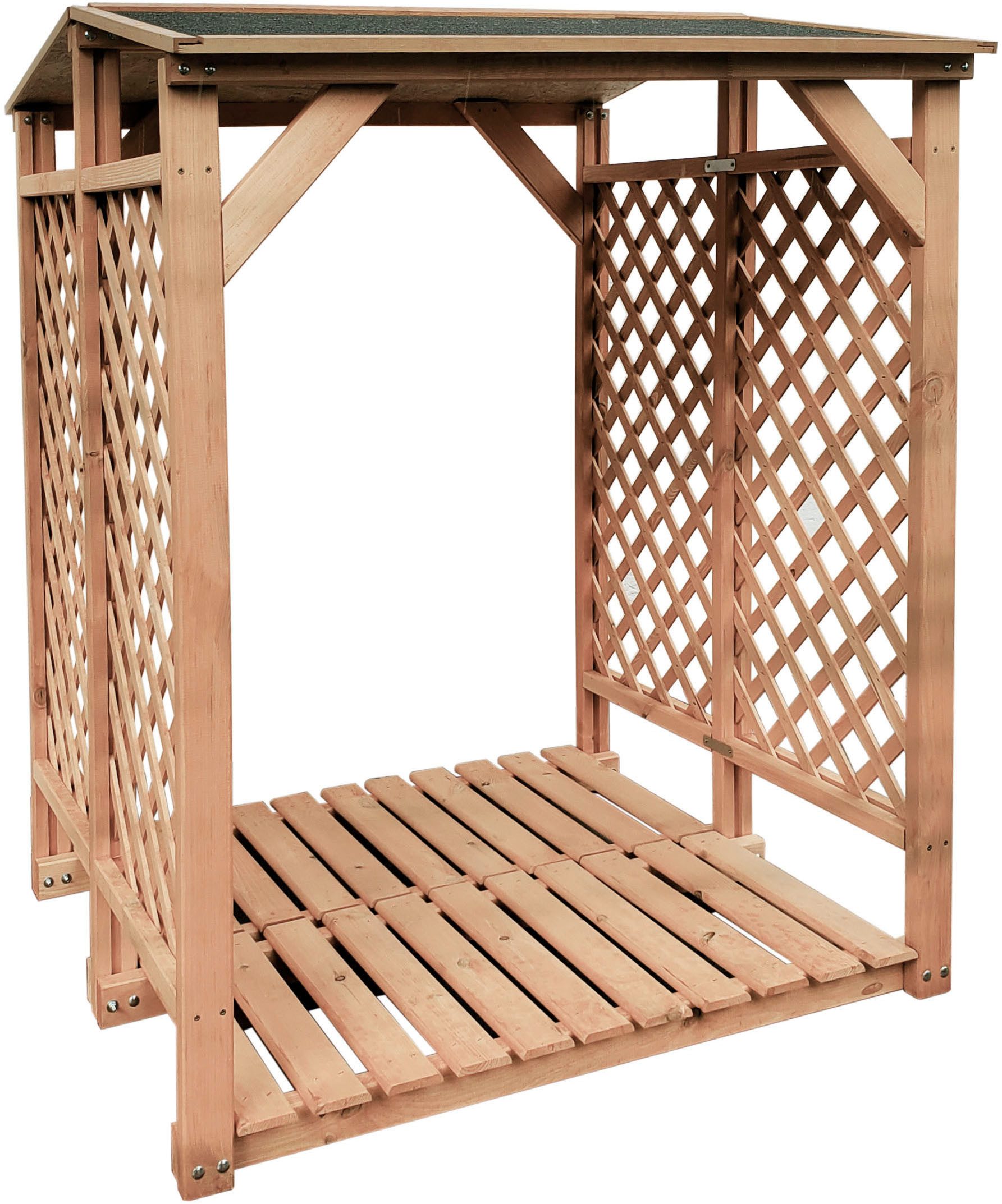 promadino Kaminholzregal, BxTxH:120x118x148 cm, besonders robust, bietet genügend Stauraum für 3 Reihen Holzscheite