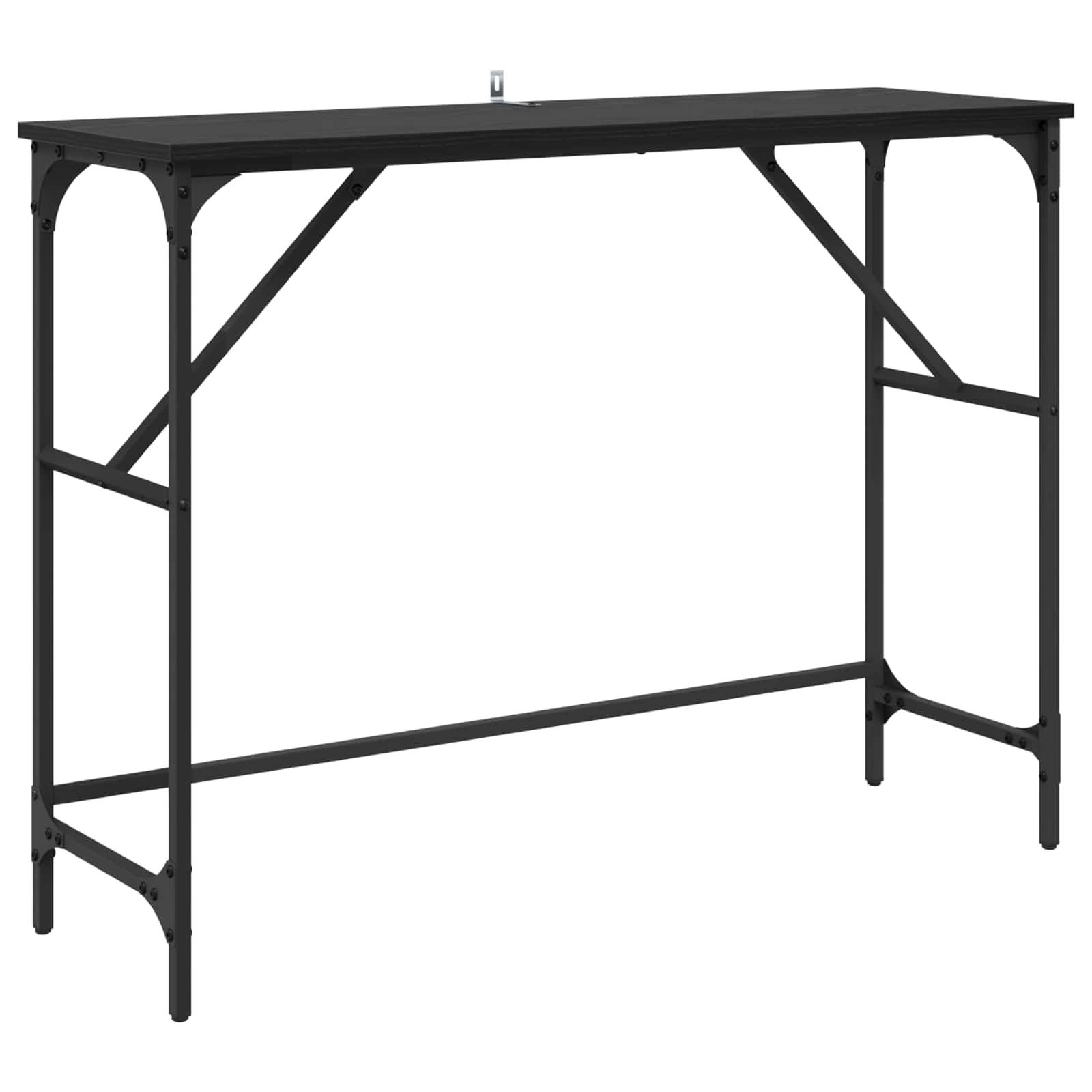 vidaXL Nachttisch Konsolentisch Schwarz Eichen-Optik 100 x 32 x 75 cm (1-St)