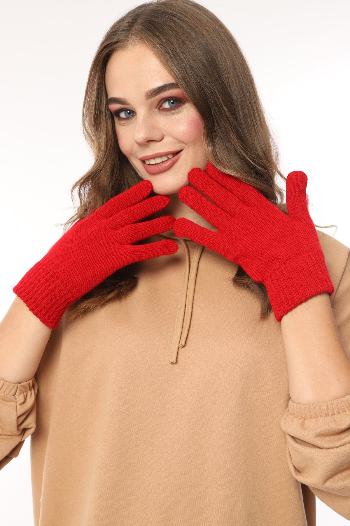 herémood Strickhandschuhe Winterhandschuhe Damen Herren Warme Thermo Outdoor Winter (Thermo Winterhandschuhe gestrickt - Damen Herren Unisex, Atmungsaktiv, Kälteschutz, weich & robust – Perfekte Geschenk)