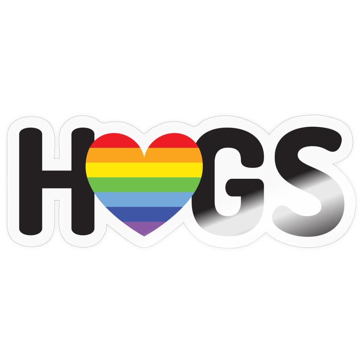 Spreadshirt Aufkleber Hugs LGBTQ+ Regenbogenherz Sticker Aufkleber
