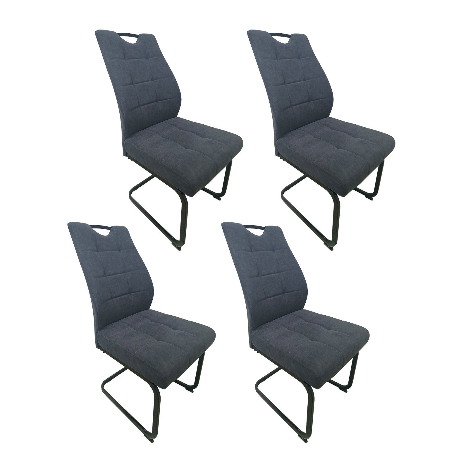 HTI-Living Esszimmerstuhl Modernes 4er Set dunkelgraue günstig online kaufen
