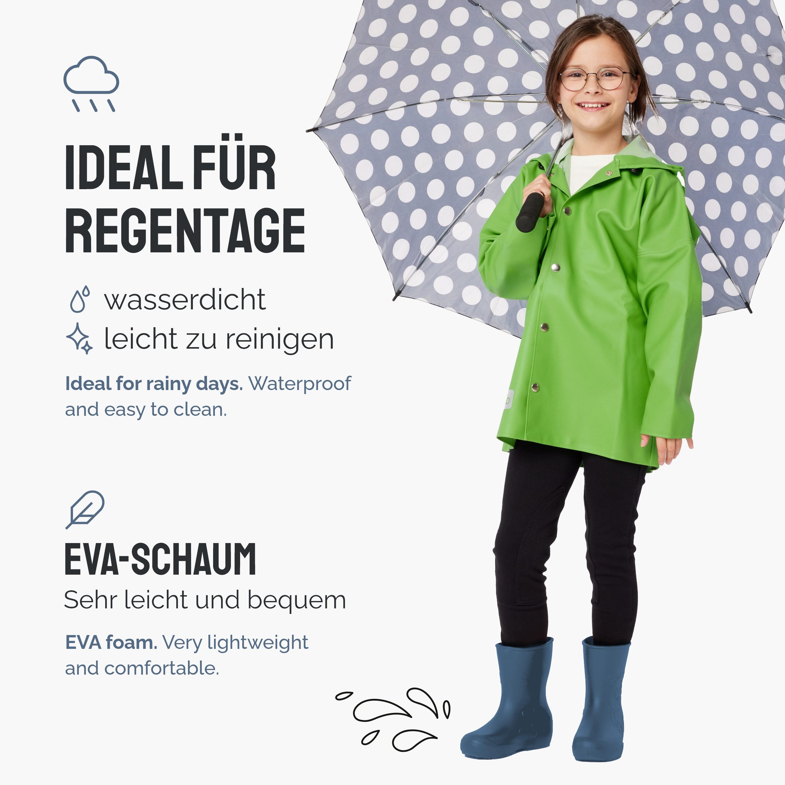 Ladeheid EVA Kinder Regenschuhe LA-CA-10 Gummistiefel – Bild 4 von 5