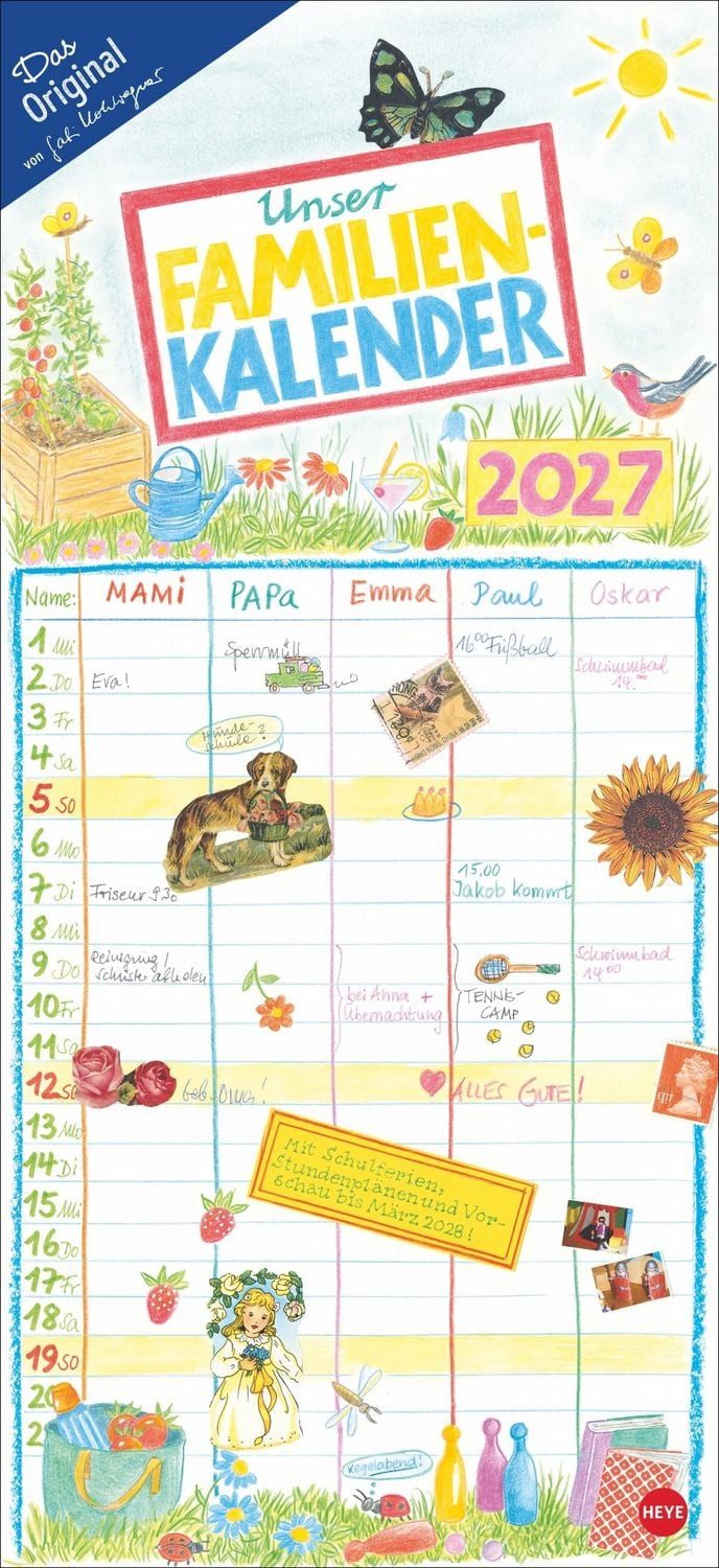 HEYE Wandkalender Gabi Kohwagner Unser Familienkalender 2027