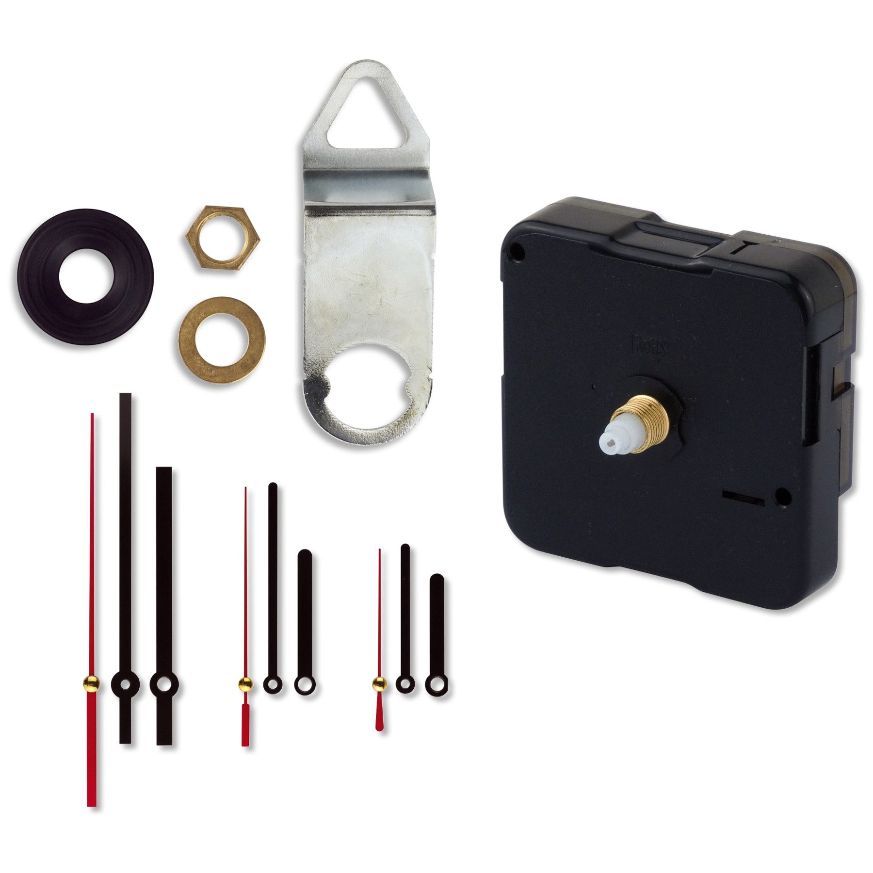 Blanko Wanduhr BLANKO Quarz-Uhrwerk mit 3 Zeigersätzen