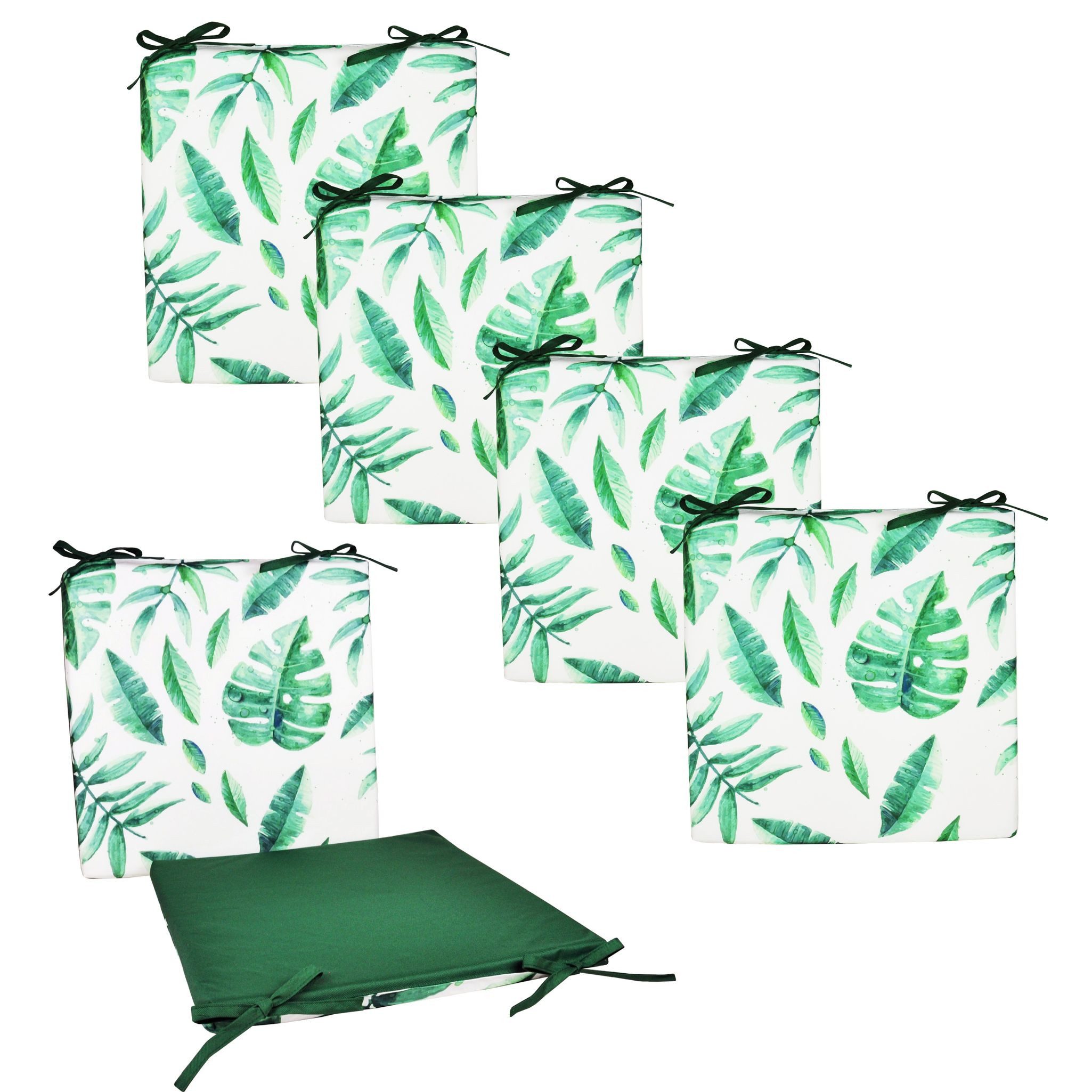 JACK Stuhlkissen JACK 4x Motiv Outdoor Wende Stuhlkissen 40x40cm Lounge Kissen Lotus, Gartenkissen, Robust, Strapazierfähig, Wasserfest, Innen & Außen
