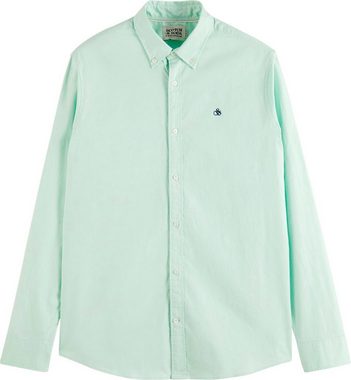 Scotch & Soda Langarmhemd Essentials - Regular-Fit Organic Cotton Oxford Shirt mit kleiner Logo-Stickerei auf der Brust