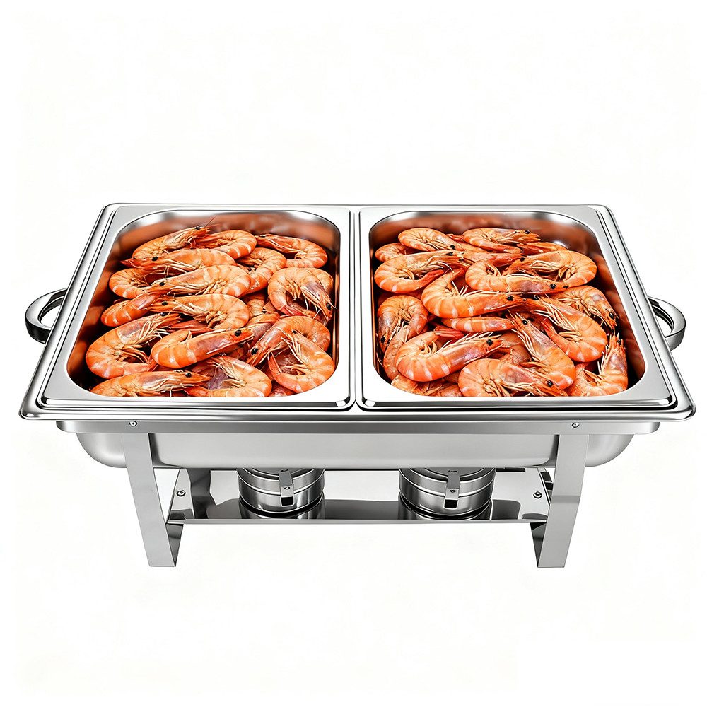 JEOBEST Speisenwärmer Edelstahl Warmhaltebehälter Essen, Speisenwärmer, 2pcs Edelstahl Warmhaltebehälter,für Catering, Buffet und Party