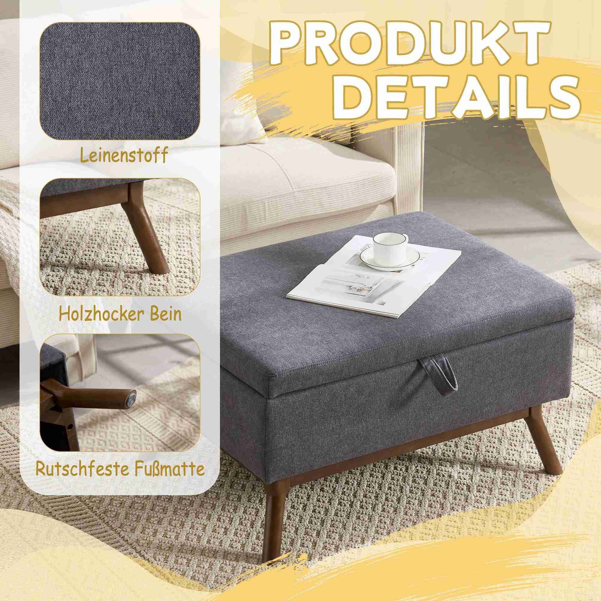 BlingBin Couchtisch mit Stauraum als Ablagebank günstig online kaufen