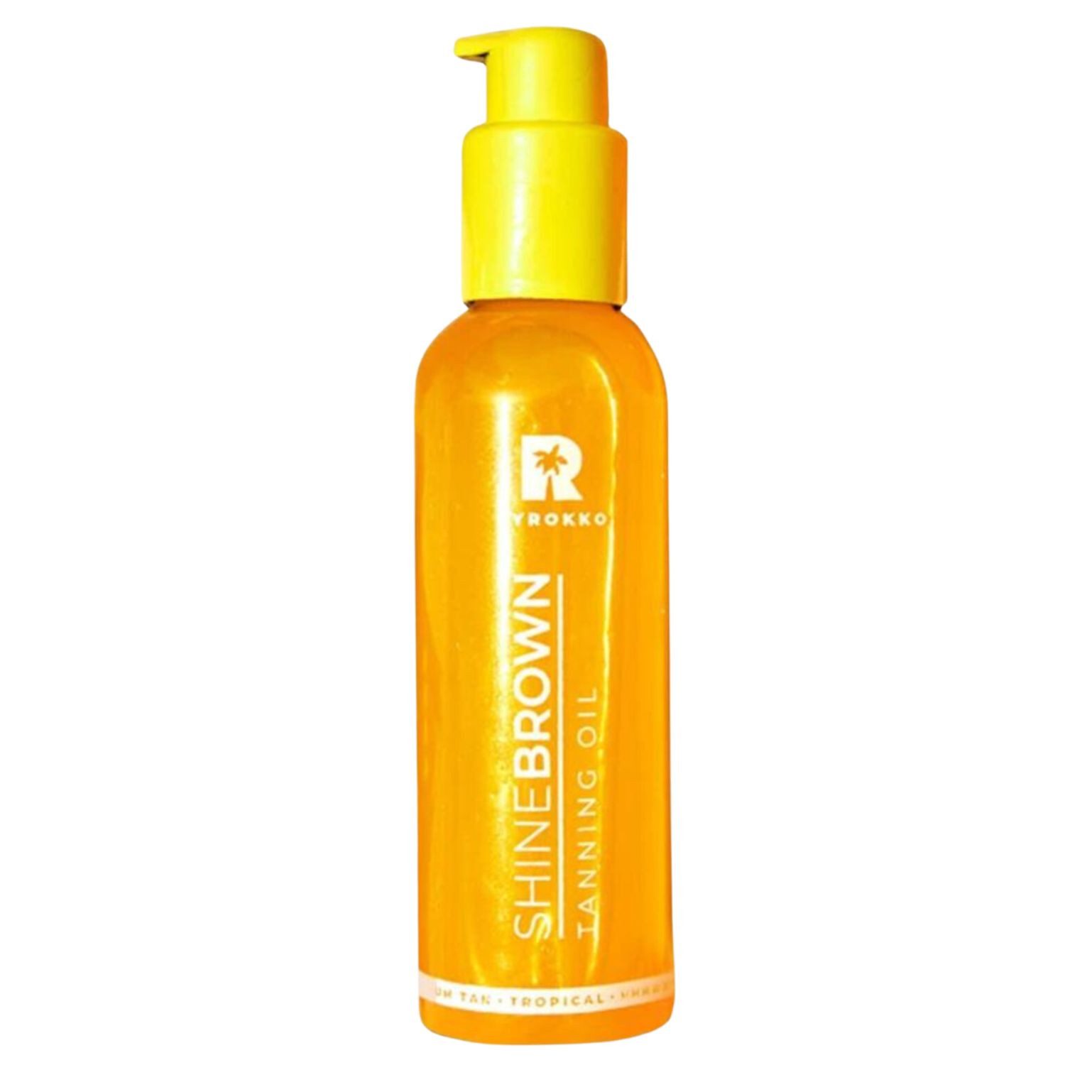 BYROKKO Sonnenschutzöl Byrokko Shine Brown Tropical Bräunungsöl 145 ml, 1-tlg., Mit natürlichen Ölen und Vitamin E für intensive Bräune