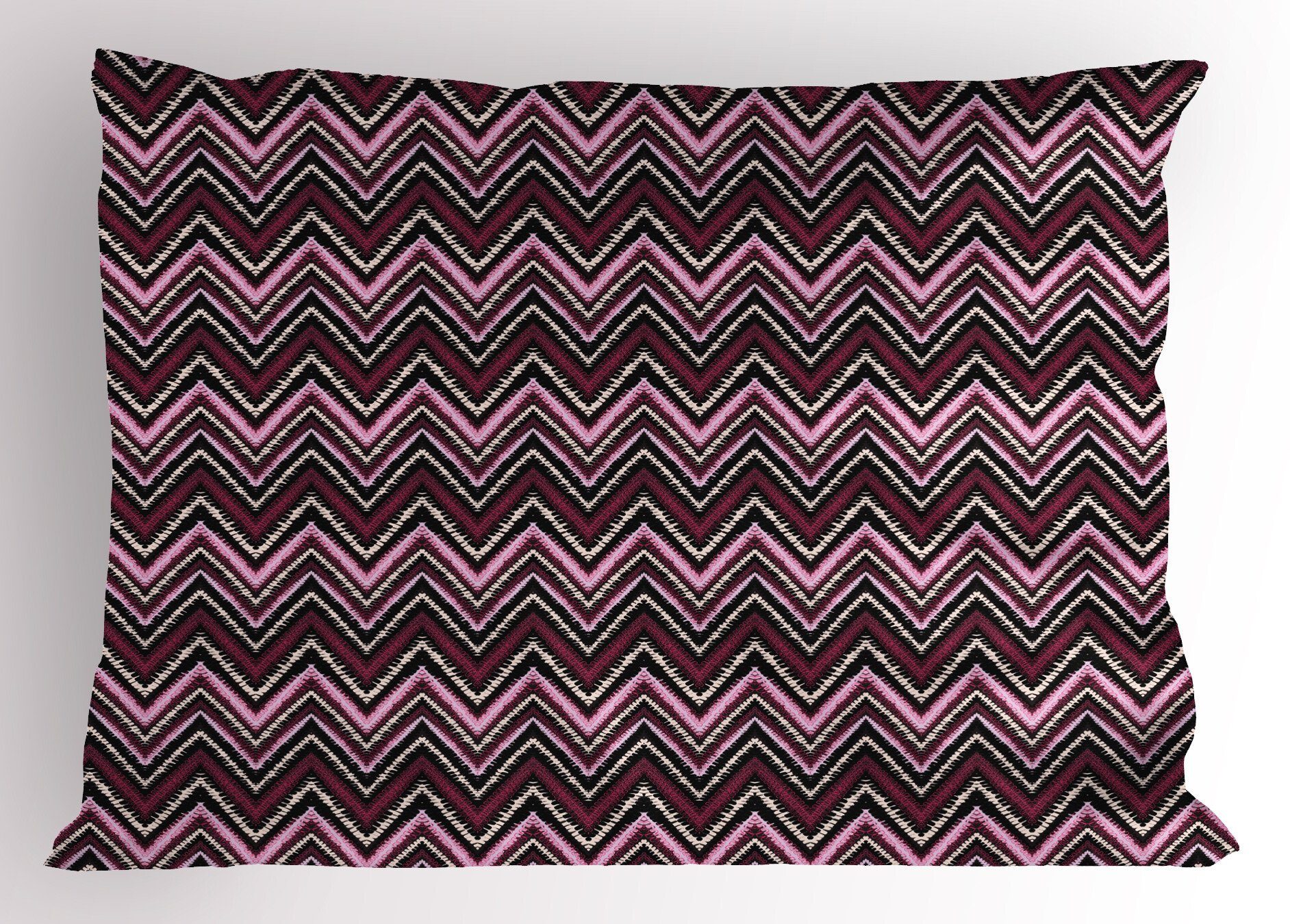 Kissenbezüge Dekorativer Size Zigzags Gedruckter Bold Abakuhaus Standard Kunst Bohemien Kopfkissenbezug, Stück), (1 Abstrakte