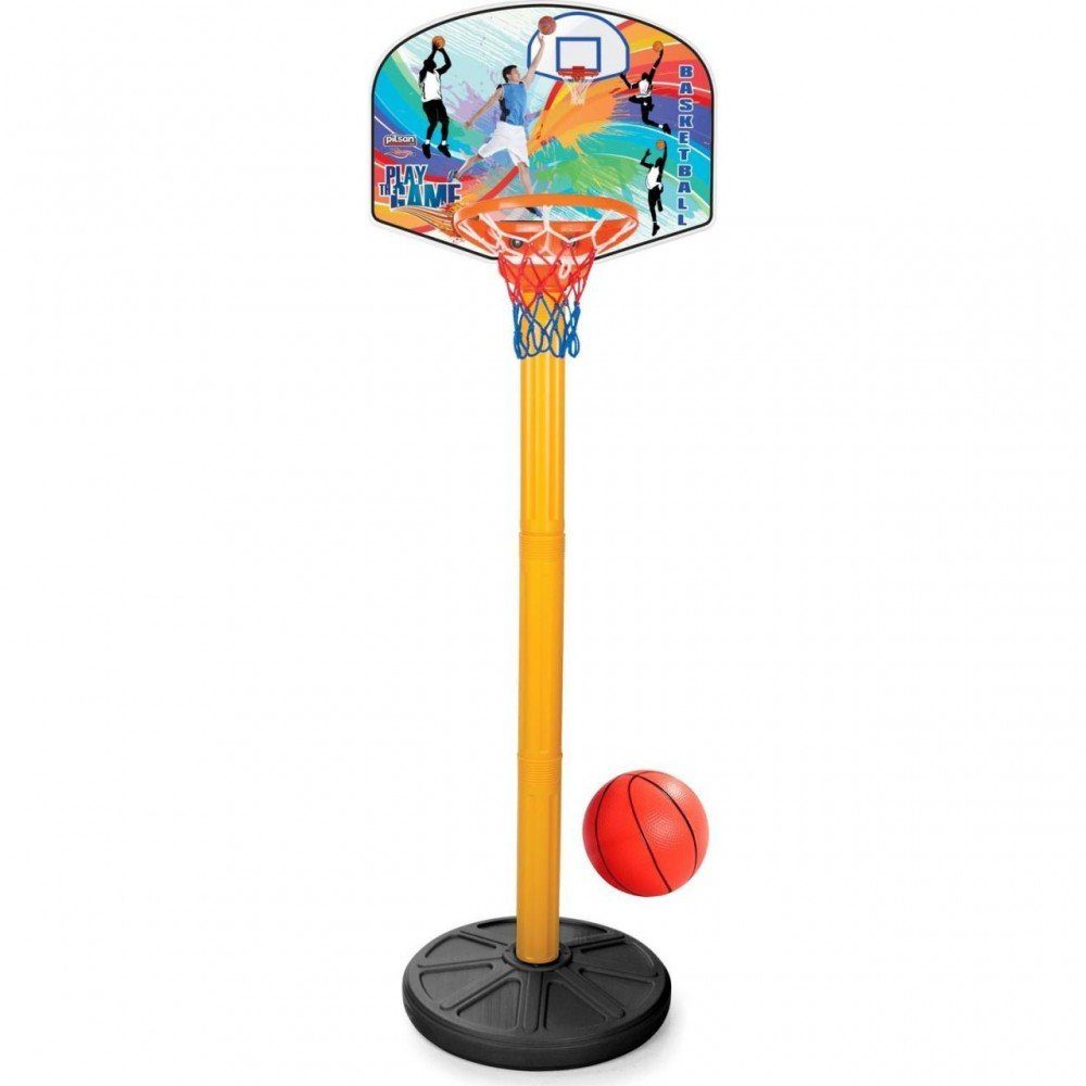 Pilsan Basketballständer Basketball-Set 03398 Ständer, Höhe einstellbar Kunststoffball ab 3 Jahre