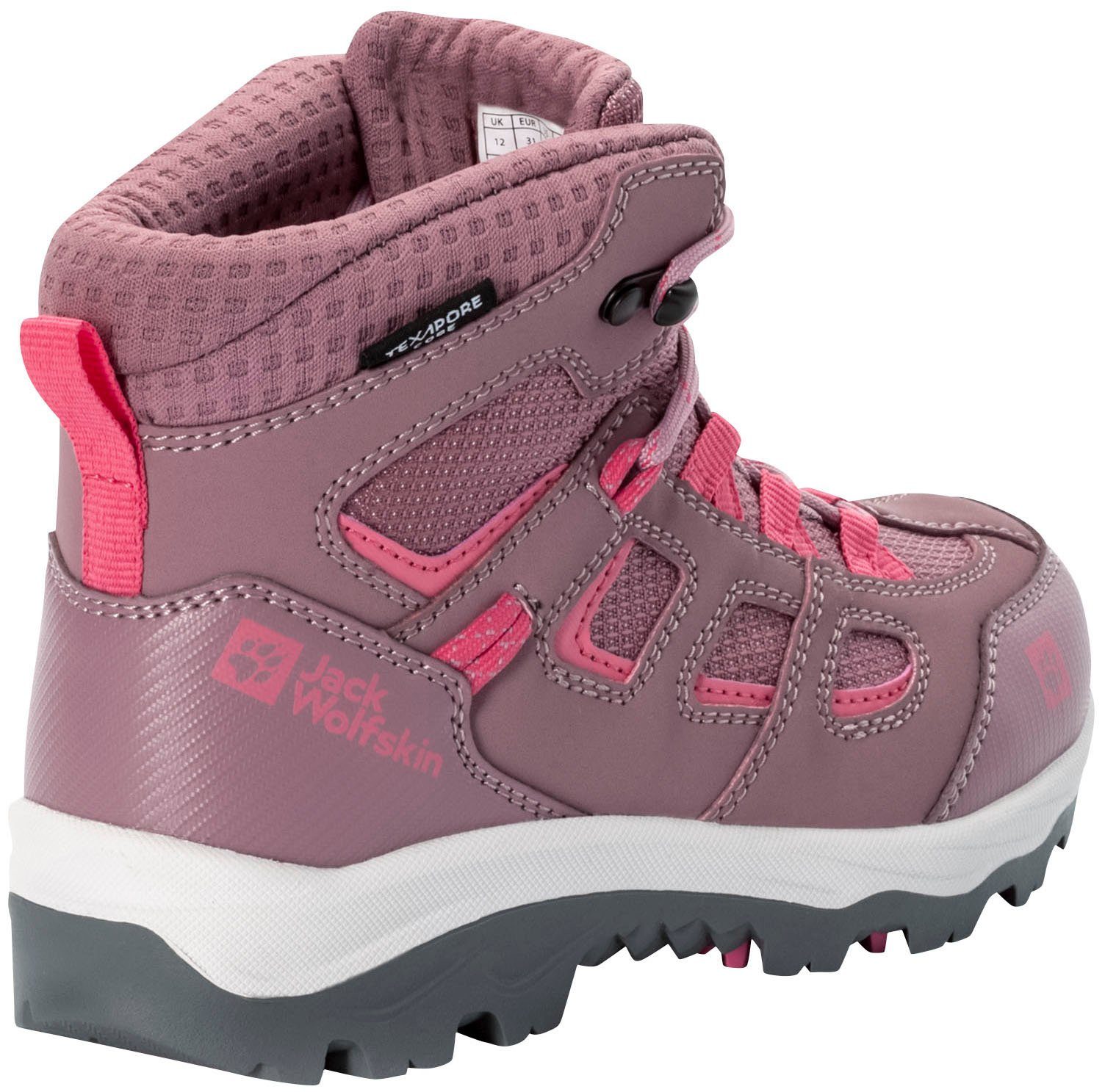 Jack Wolfskin TEXAPORE K Wanderschuh wasserdicht mauve VOJO MID