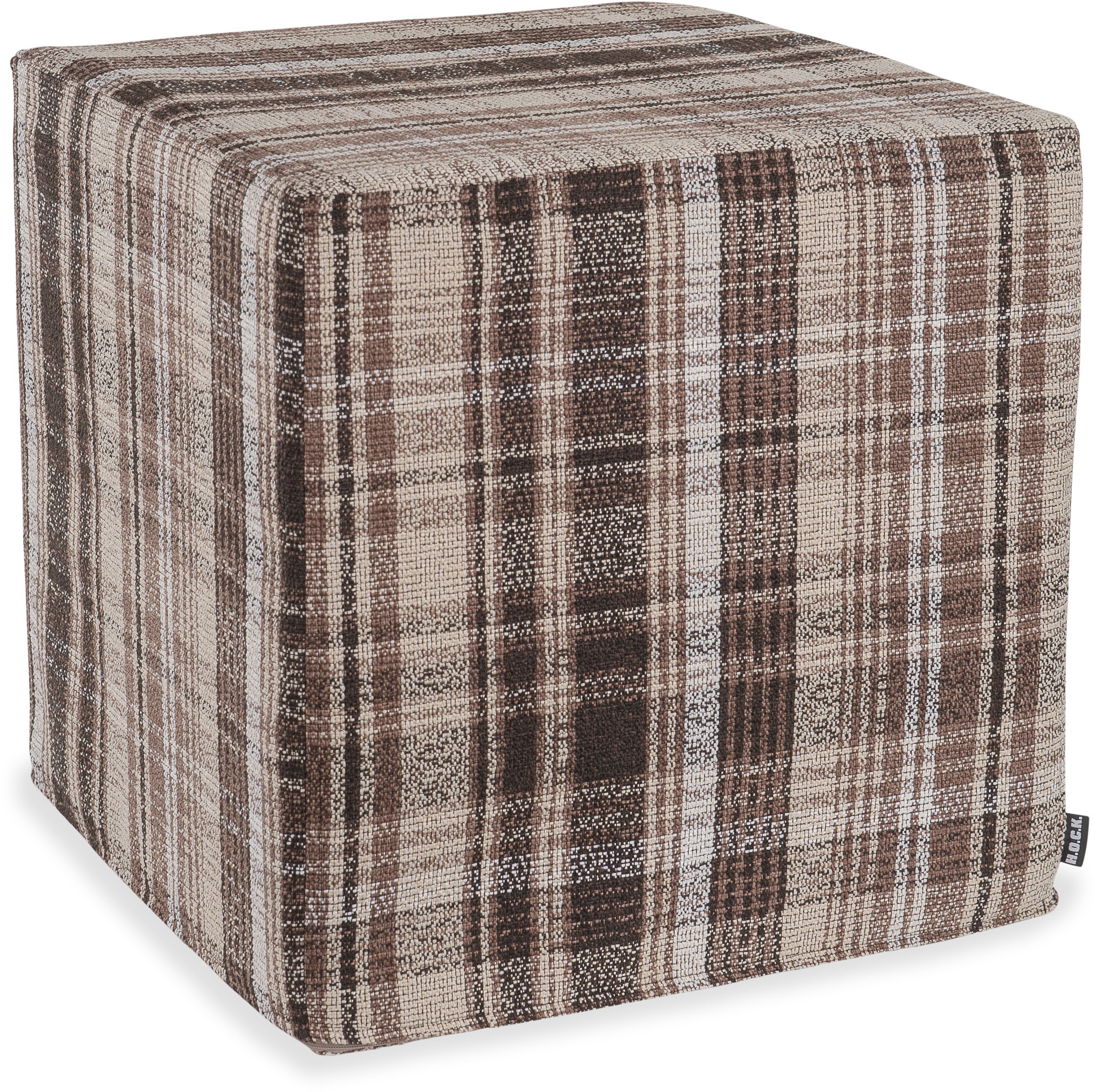 H.O.C.K. Sitzwürfel H.O.C.K. Ardesia Hocker kariert 45x45x45cm braun col. 800, Hocker: Bequem, vielseitig, Wohnzimmer & Schlafzimmer