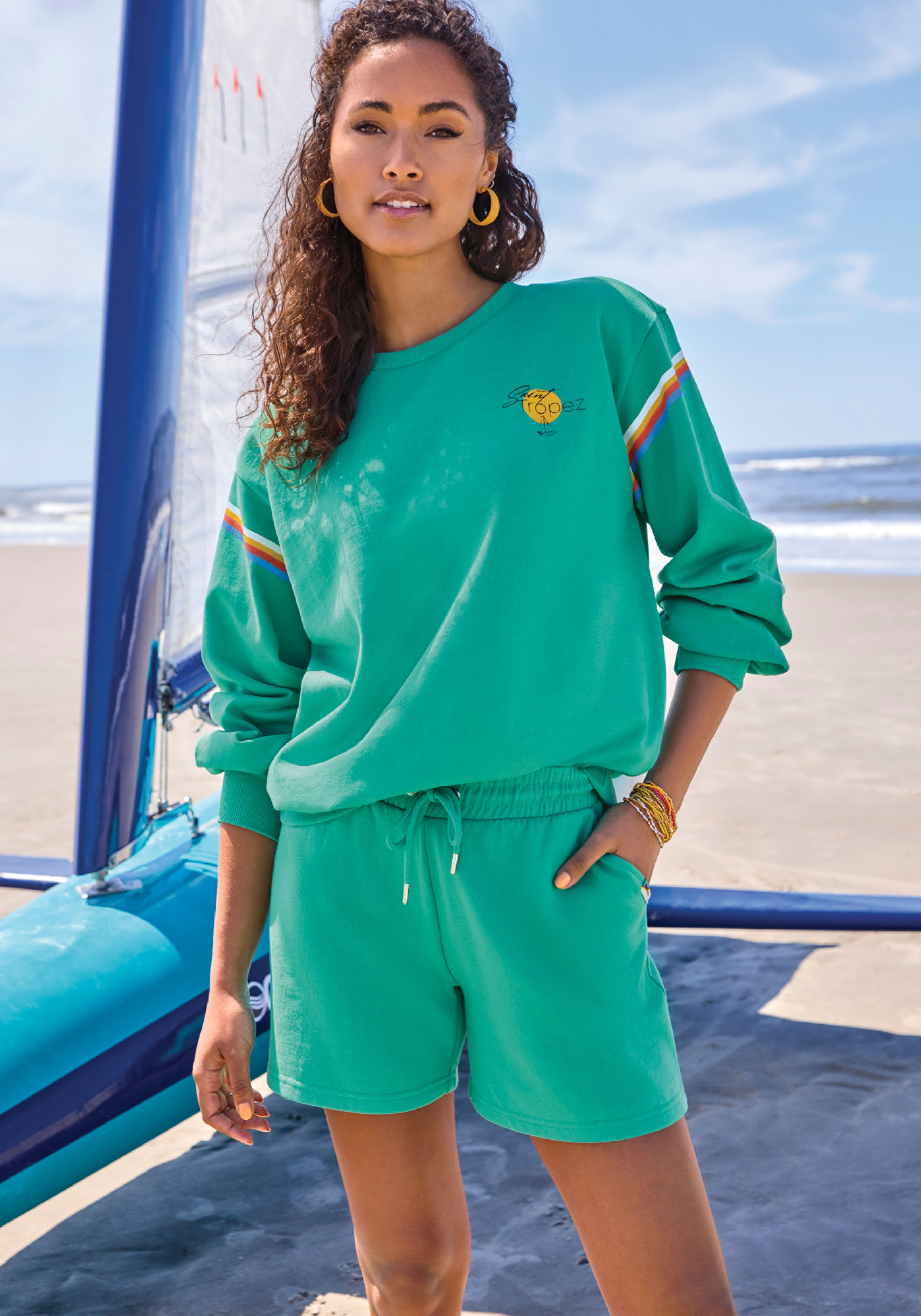 Bench. Loungewear Sweatshirt mit modischen Druck Details, Loungewear