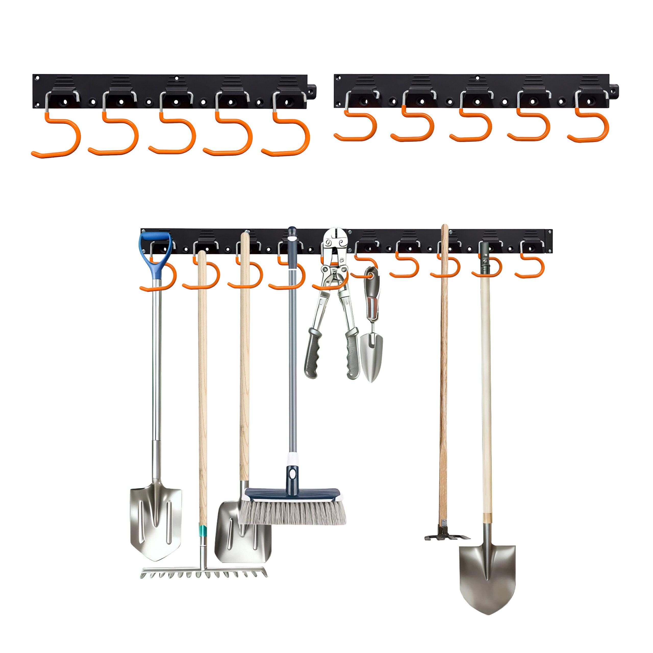 relaxdays Gartengerätehalter Wand, (10-tlg., 10 Haken)