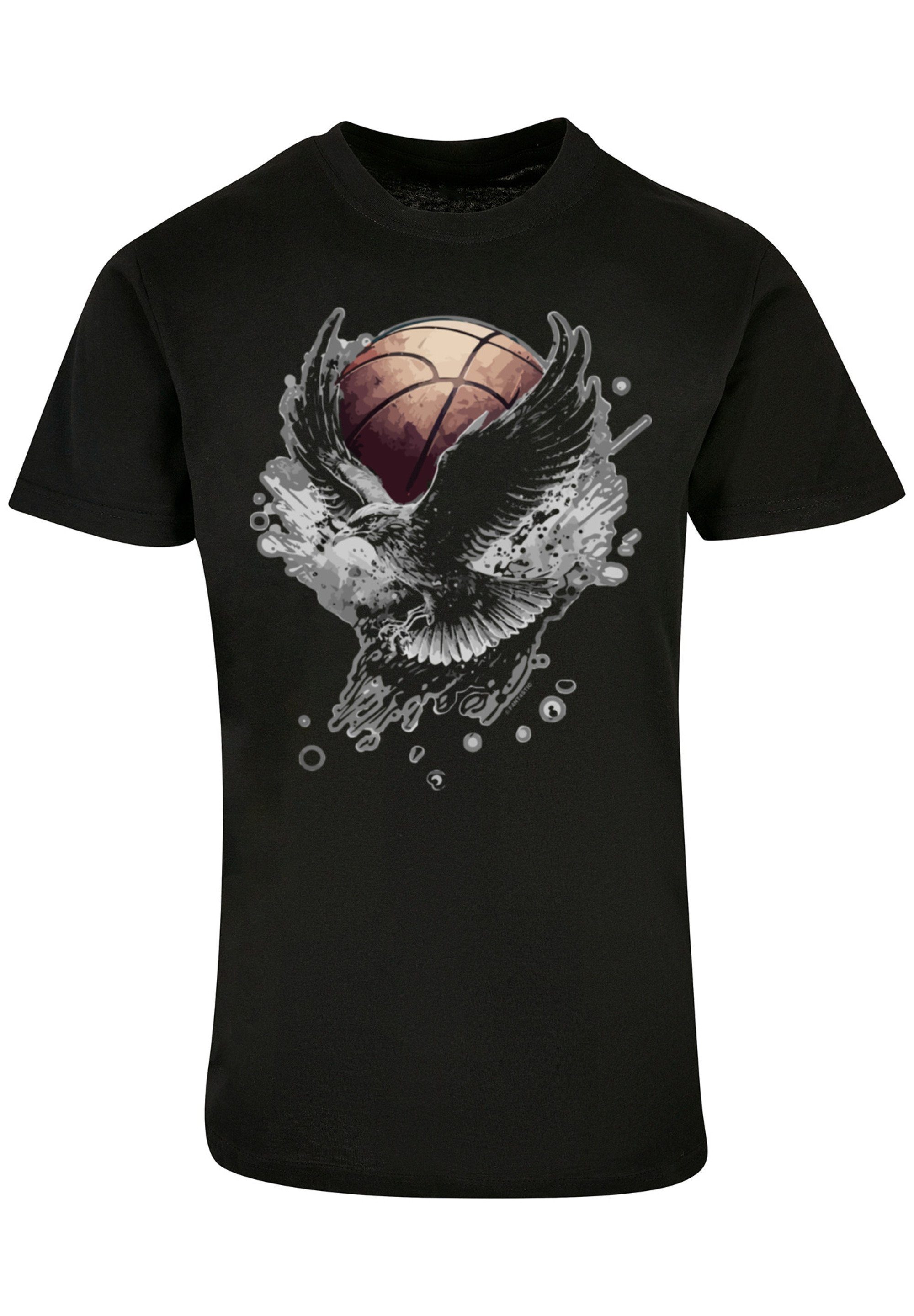 Adler T-Shirt Print Basketball schwarz F4NT4STIC