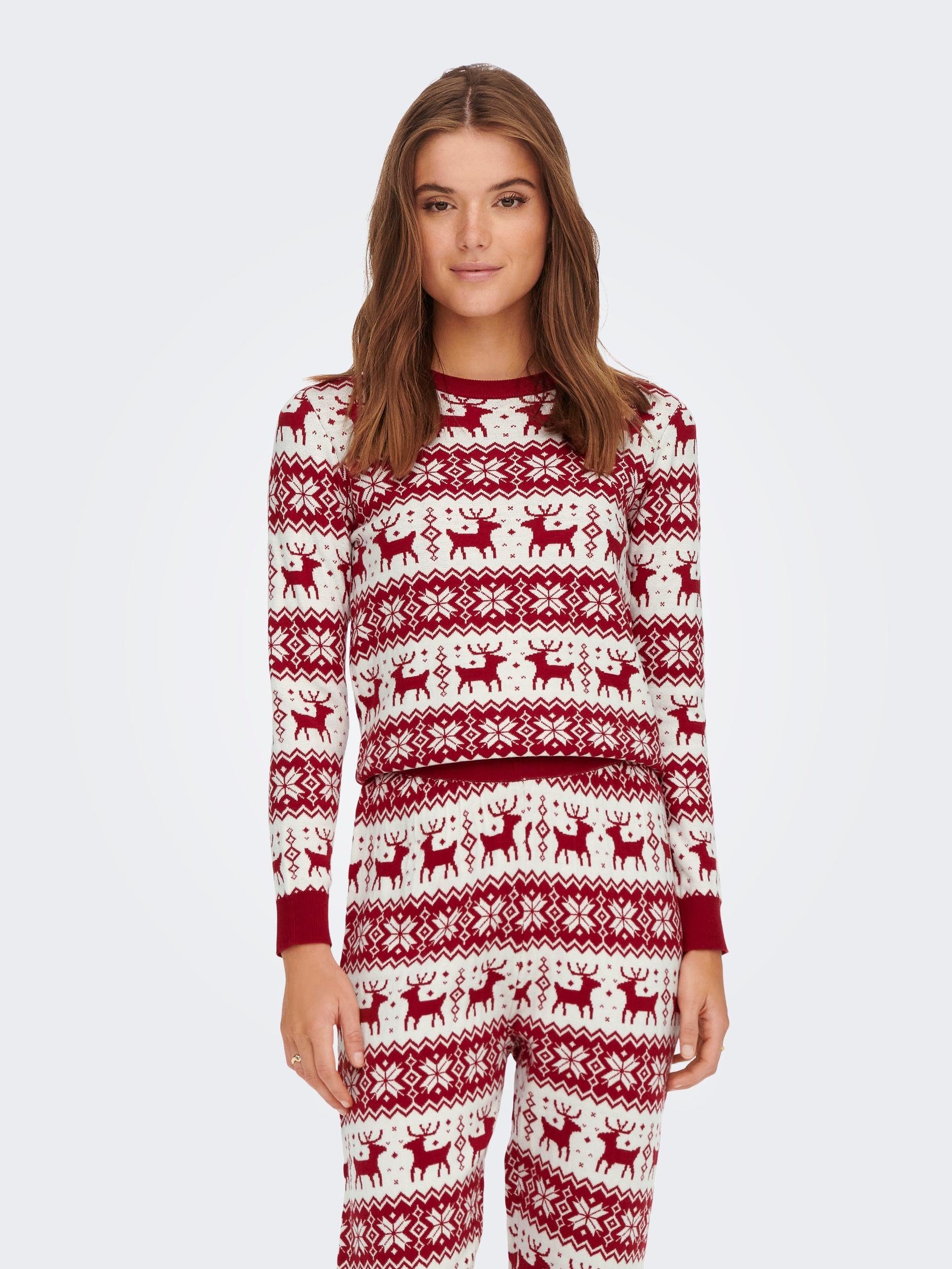 ONLY Різдвяні ONLXMAS COMFY SNOWFLAKE L/S PULLOVER KNT