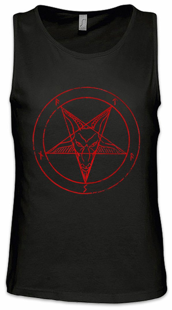 Urban Backwoods Tanktop Baphomet Pentagram Sign Ärmelloses T-Shirt Shirt Aleister Satan Pentagramm Satanic Circle 666