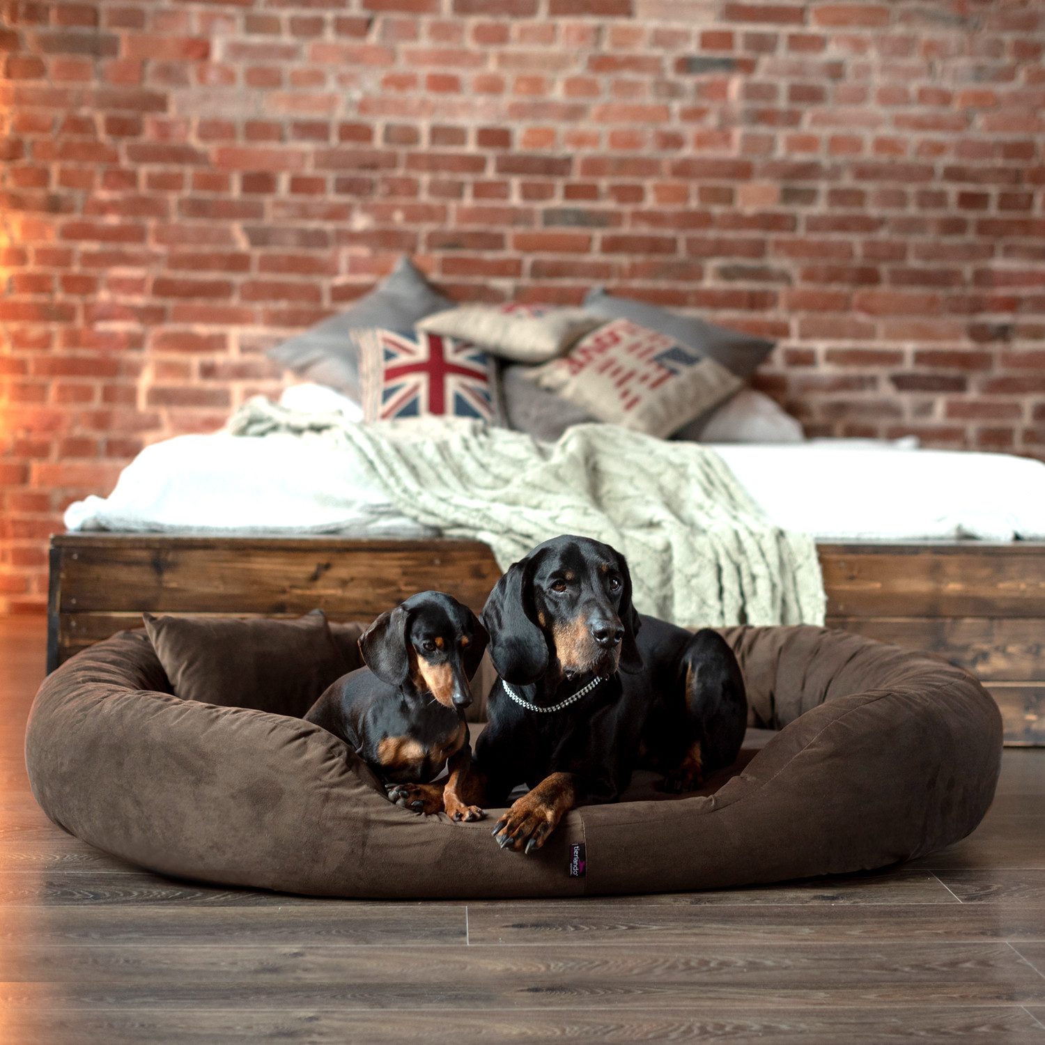 tierlando® Tierbett Orthopädisches Hundebett SAMMY SOFT, High-Tech-Velours, L - XXXXL