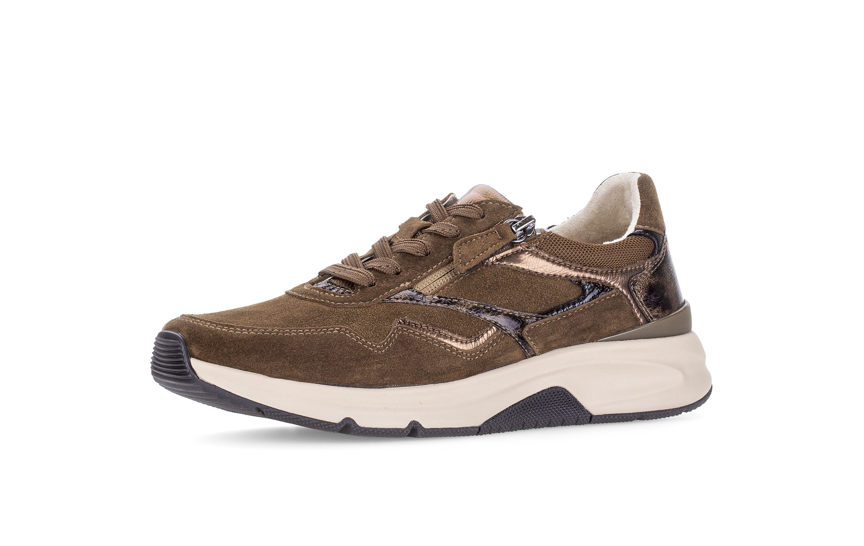 rollingsoft Keilsneaker Schnürschuh, Halbschuh, Freizeitschuh mit Außenreißverschluss