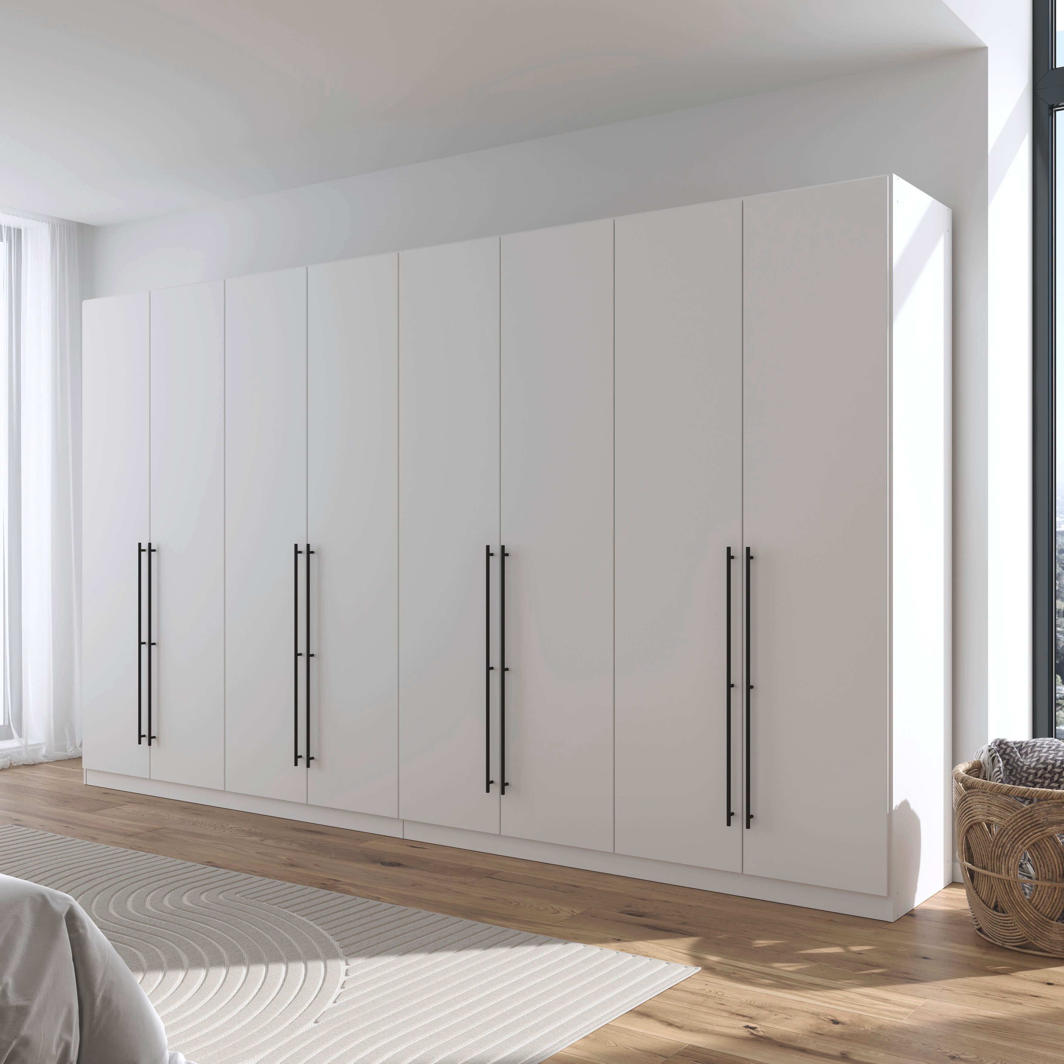 OTTO home Kleiderschrank Mehrzweckschrank Aktenschrank Möbel Mietswohnung Schlafzimmer AVOLA (3 verschiedene Ausstattungen BASIC/CLASSIC/PREMIUM (inkl. SOFT-CLOSE) mit hochwertigen Stangengriffen in Schwarz aus Metall MADE IN GERMANY