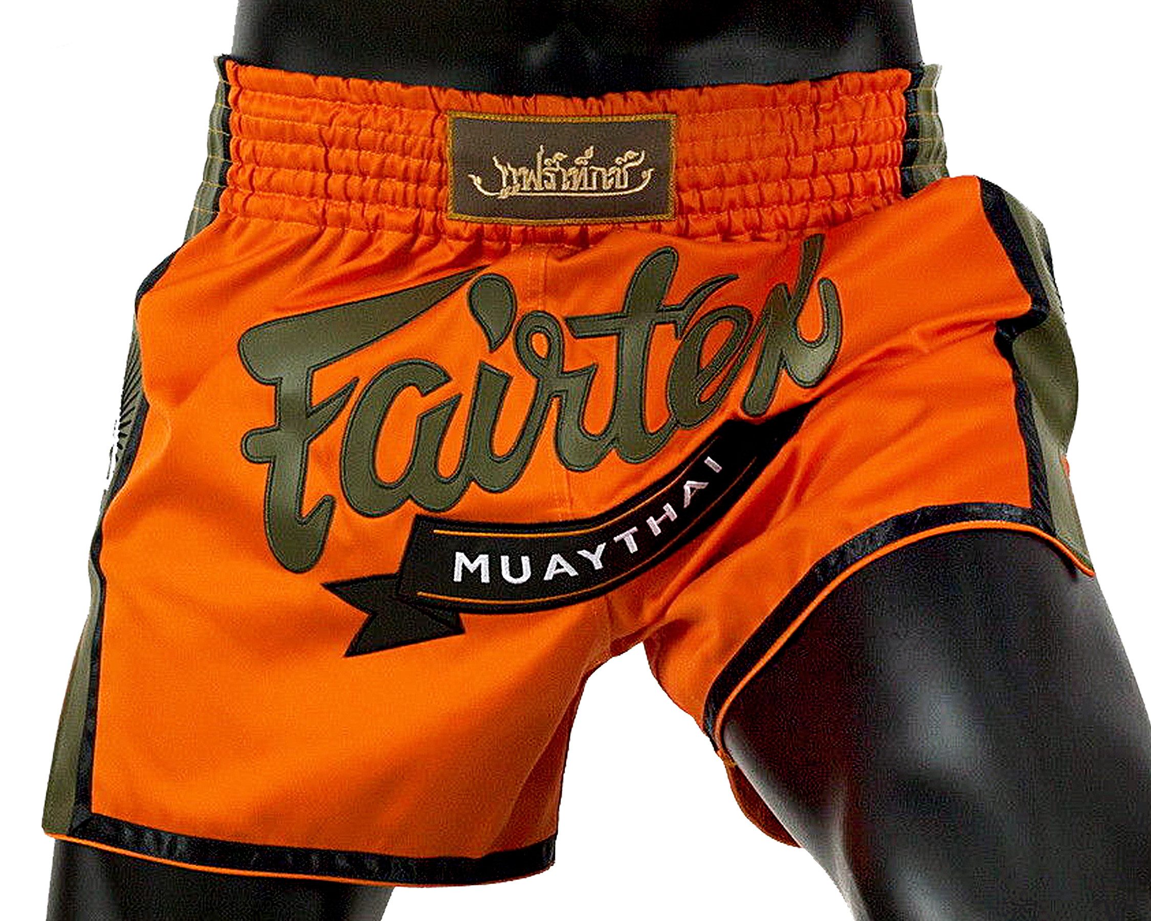 Fairtex Шорты Fairtex Muay Thai Short BS1705 Orange Satin (Packung, 1er-Pack) Handgefertigt in Thailand