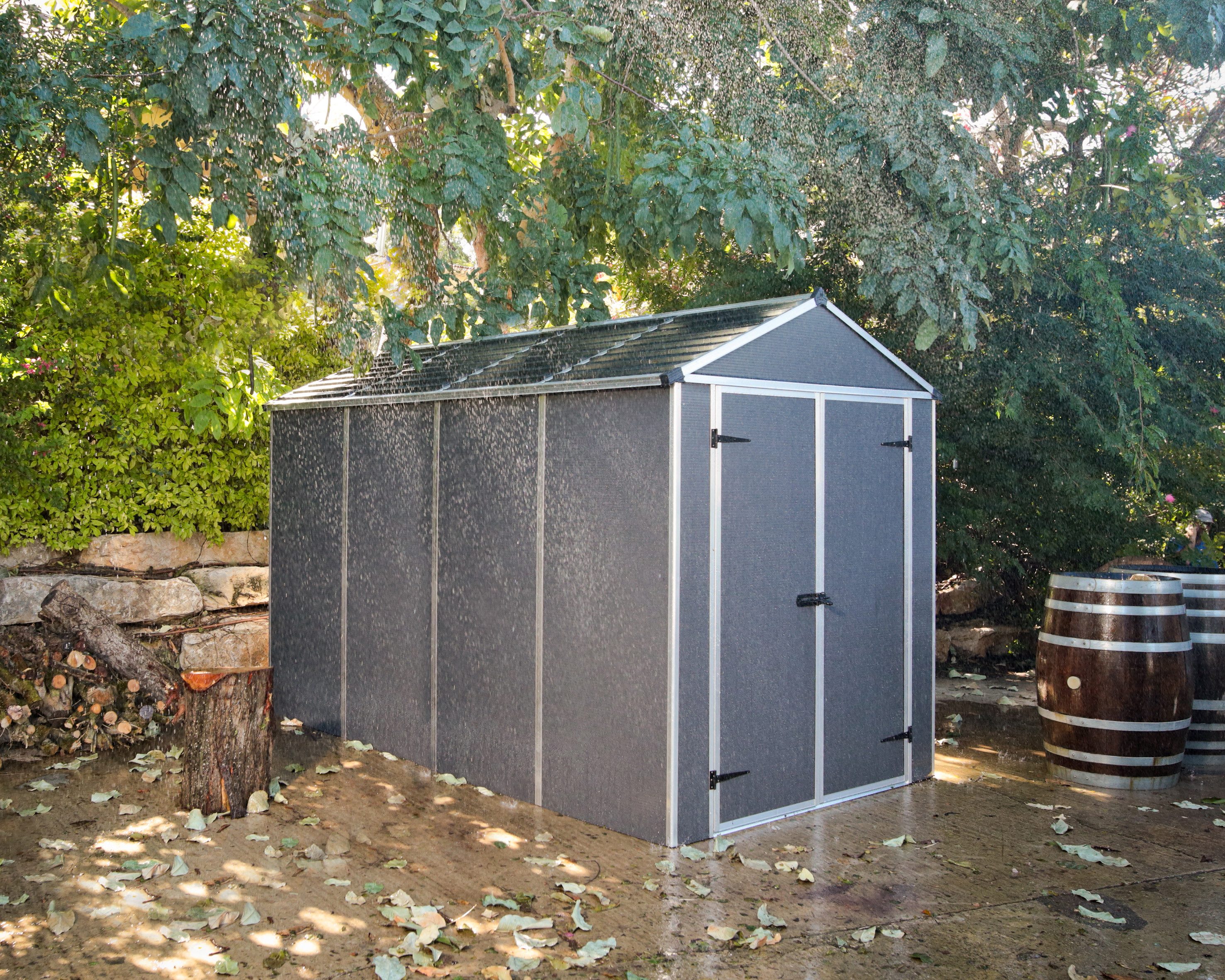 Palram - Canopia Gerätehaus Rubicon, BxT: 185x304 cm, mit lebenslang widerstandsfähigen Wandpaneelen