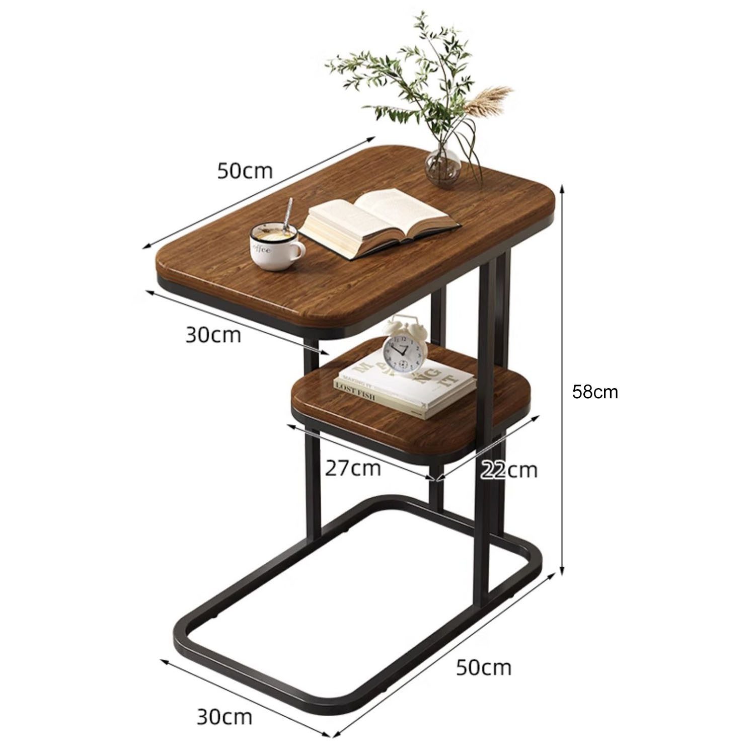 SURFOU Beistelltisch Couch Sofatisch Side Table C Form Kaffeetisch, Wohnzim günstig online kaufen
