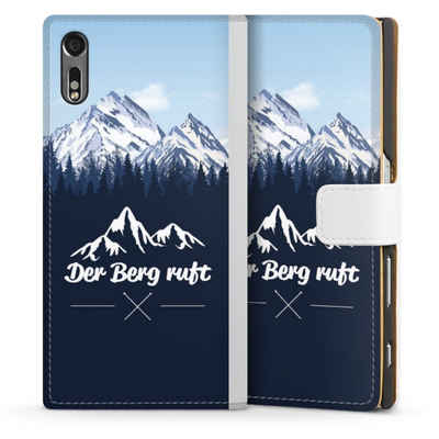 DeinDesign Handyhülle Wanderlust Berg Himmel Winterparadies, Sony Xperia XZ Hülle Handy Flip Case Wallet Cover Handytasche Leder