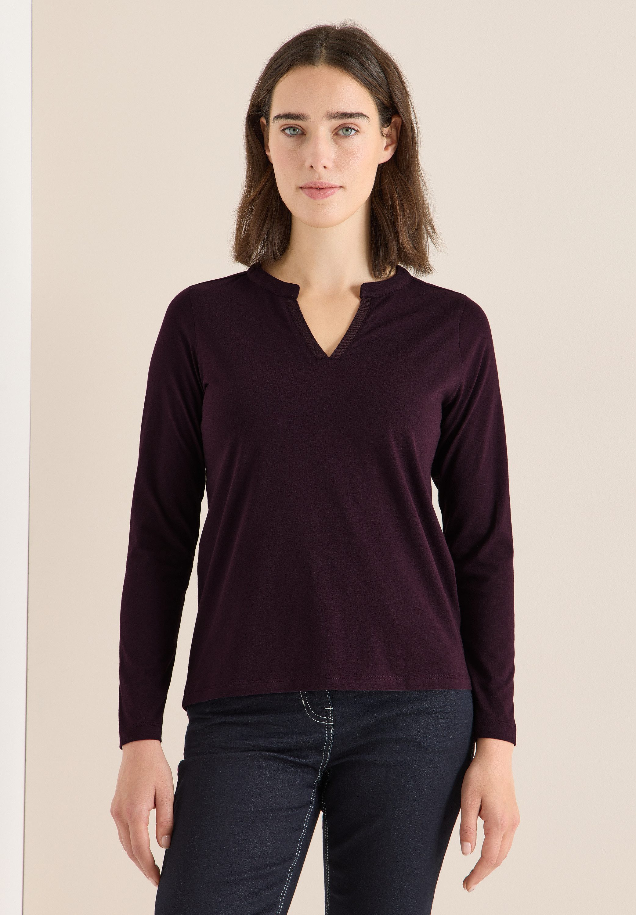 CECIL Langarmshirt im soften Baumwoll-Mix günstig online kaufen