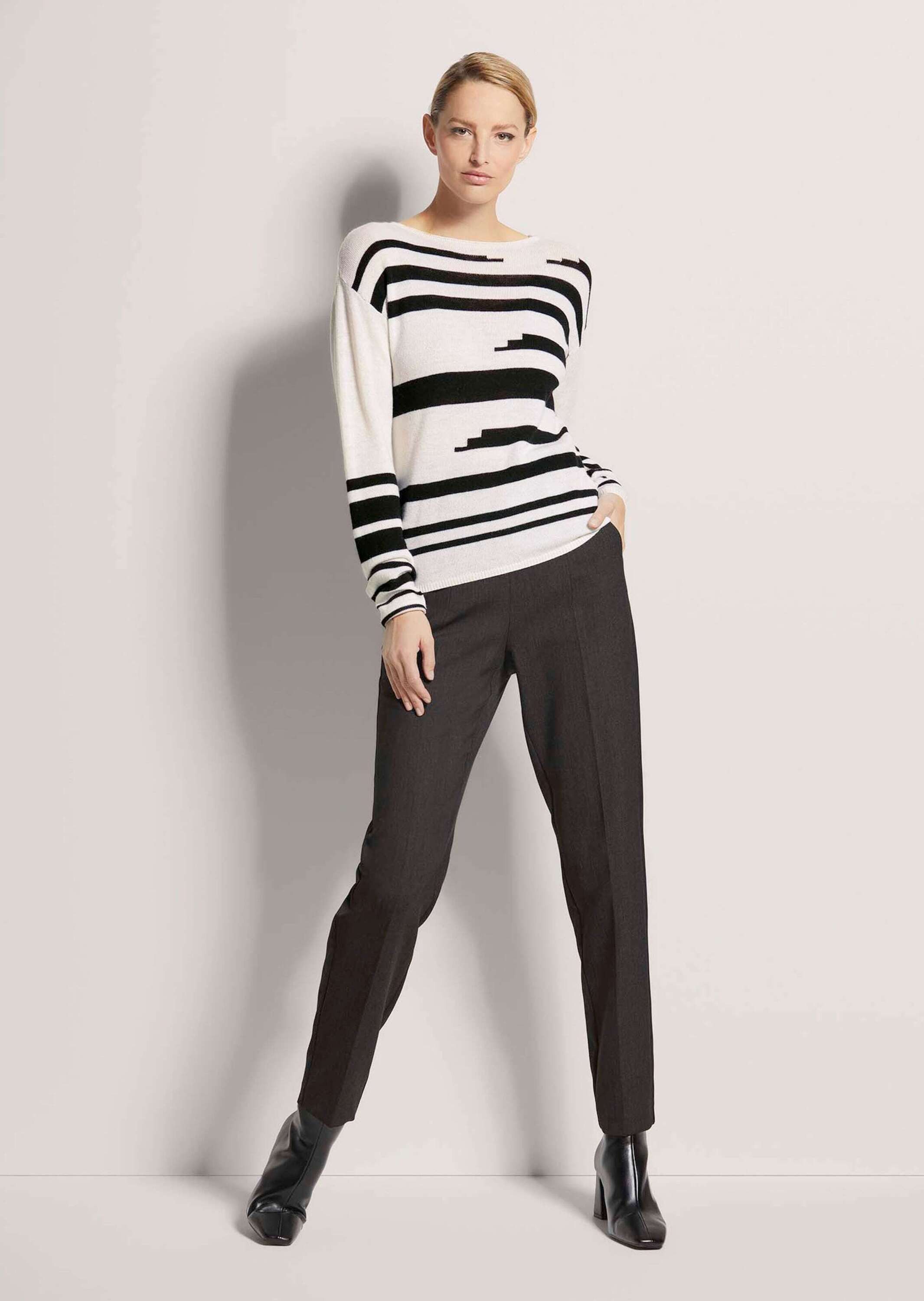 MADELEINE Strickpullover Intarsien-Pullover aus Schurwolle