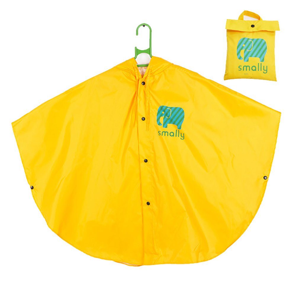 GelldG Regenmantel Kinder Regencape Regenfest, tragbare Faltbare Regenmantel Regenponcho Gelb(L) | Regenmäntel