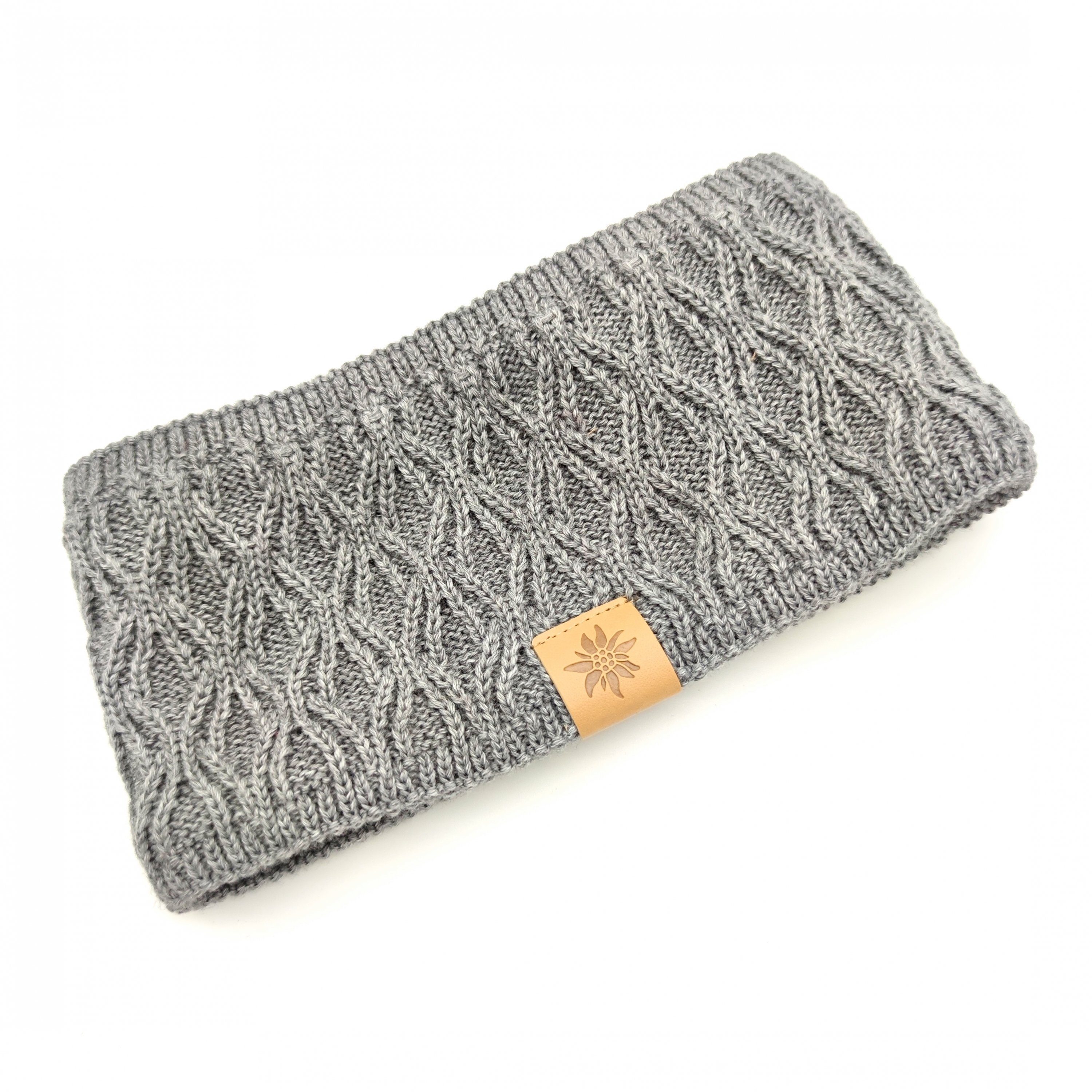 Bavarian Caps Strickmütze "Klassik-Stirnbandl" hellgrau