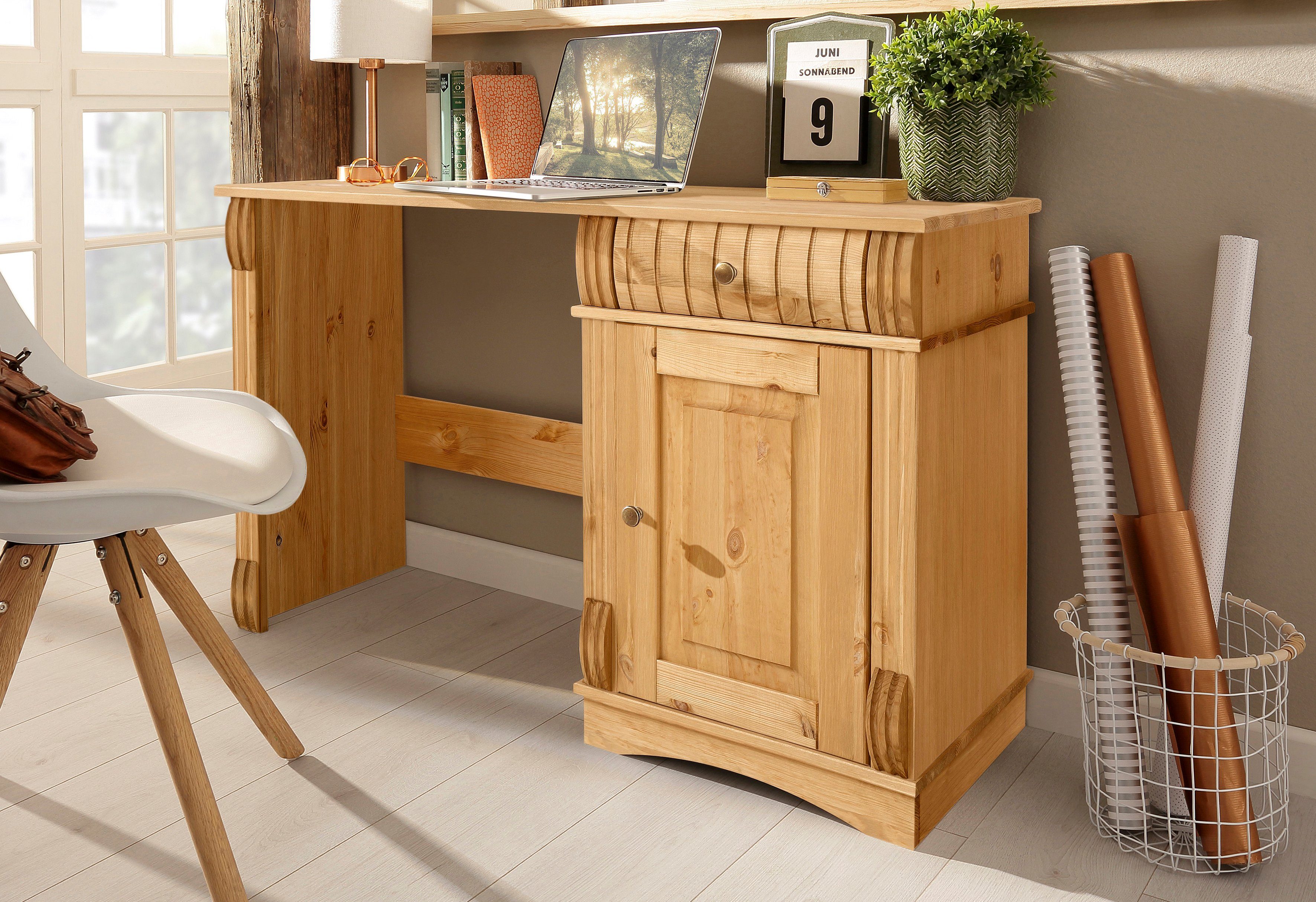 Home affaire Schreibtisch Teresa (Maße (B/T/H): 120/37/73 cm), Computertisc günstig online kaufen