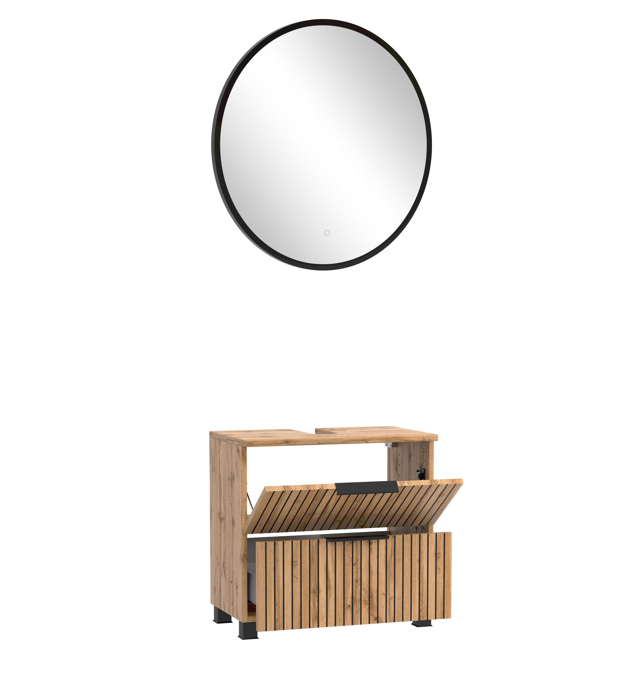 HELD MÖBEL Badmöbel-Set (2-tlg) in Wotaneiche - 60x35cm (BxT), (2-tlg)