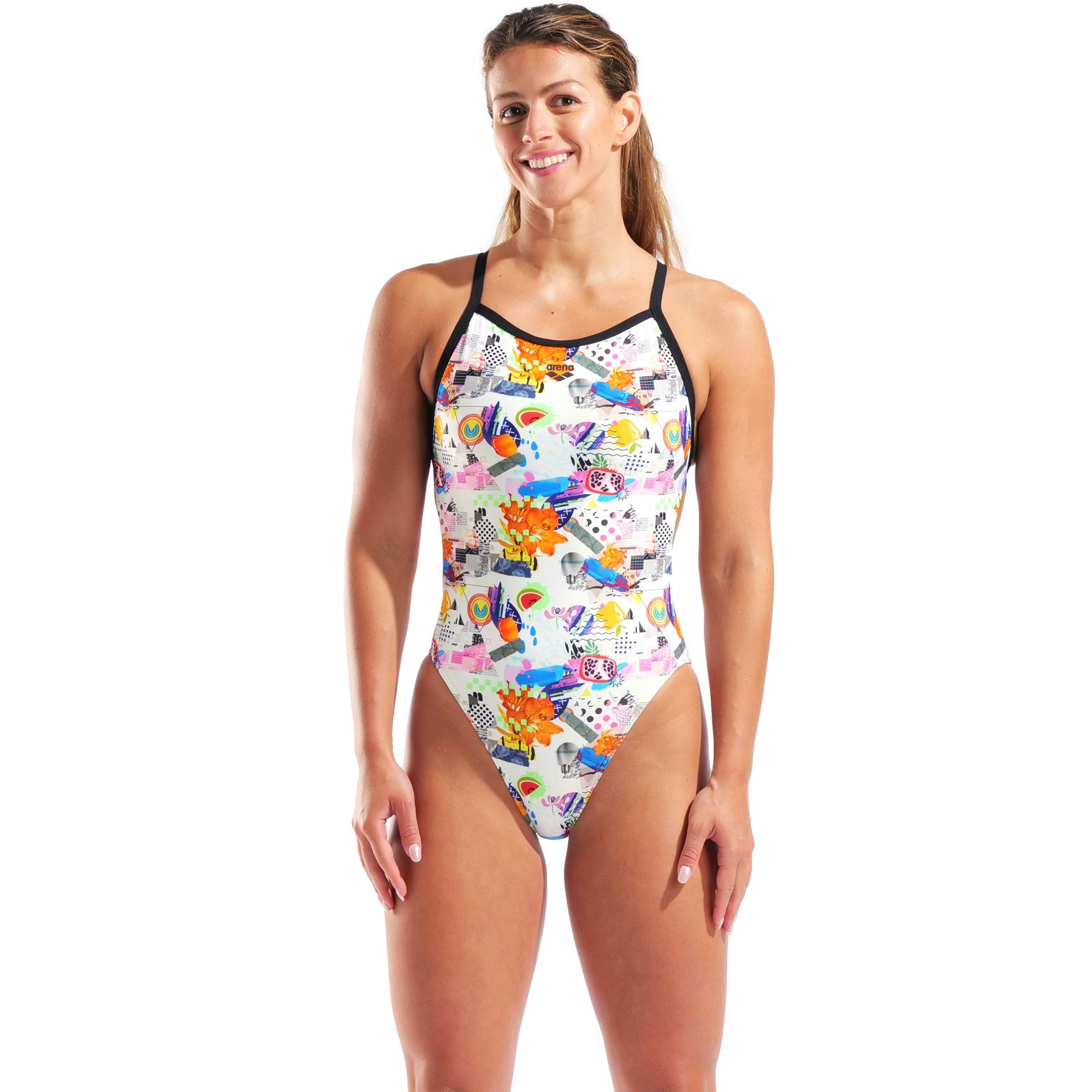 Arena Badeanzug Arena Damen Badeanzug W Arena Collage Swimsuit Xcriss Cross günstig online kaufen