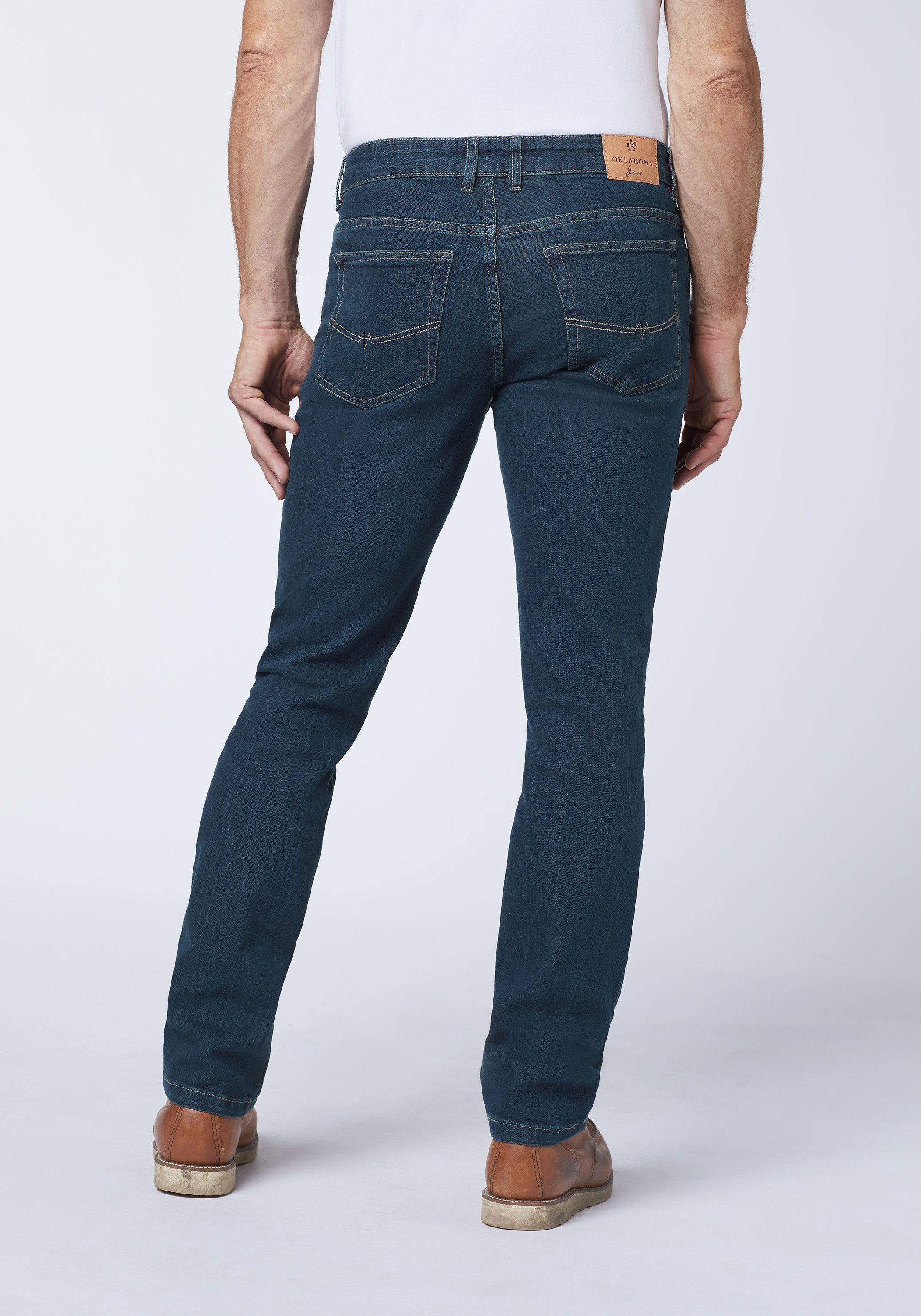 Oklahoma Jeans Straight-Jeans (1-tlg) Stretchanteil mit