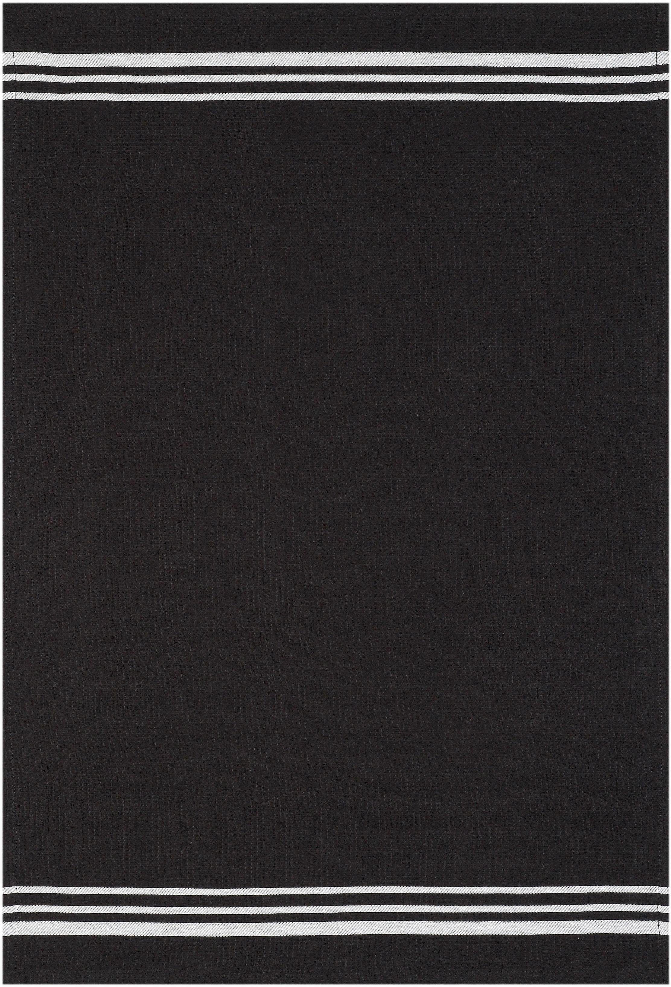Geschirrtuch (Set, 3-tlg) farbig, schwarz/weiß Waffel, stuco