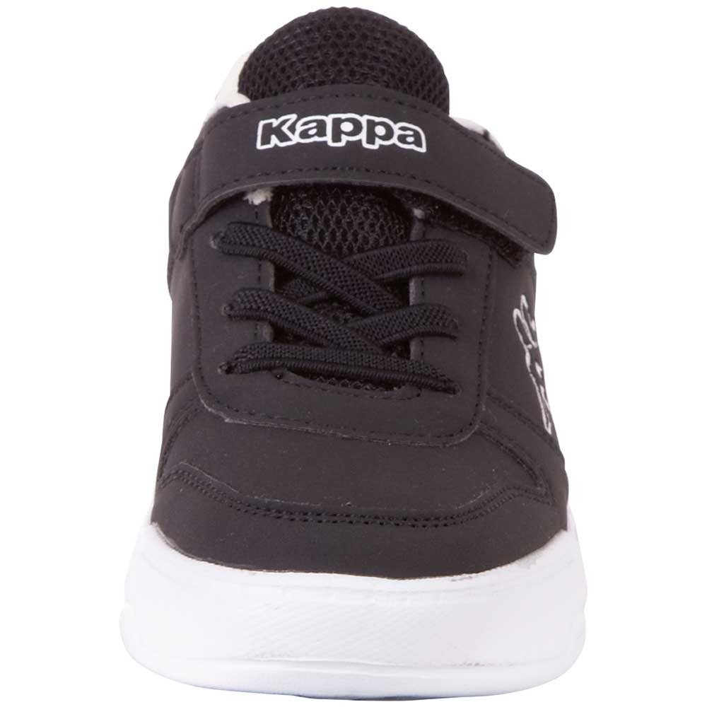 & mit Kappa black-white Elastikschnürung Sneaker Klettverschluss praktischem