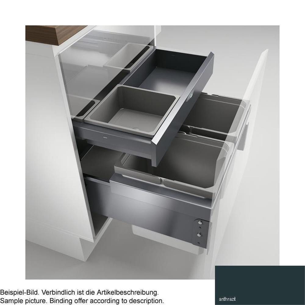 Naber Mülleimer Cox® Base 360 K/600-2 mit Base-Board, Abfallsammler für Frontauszüge