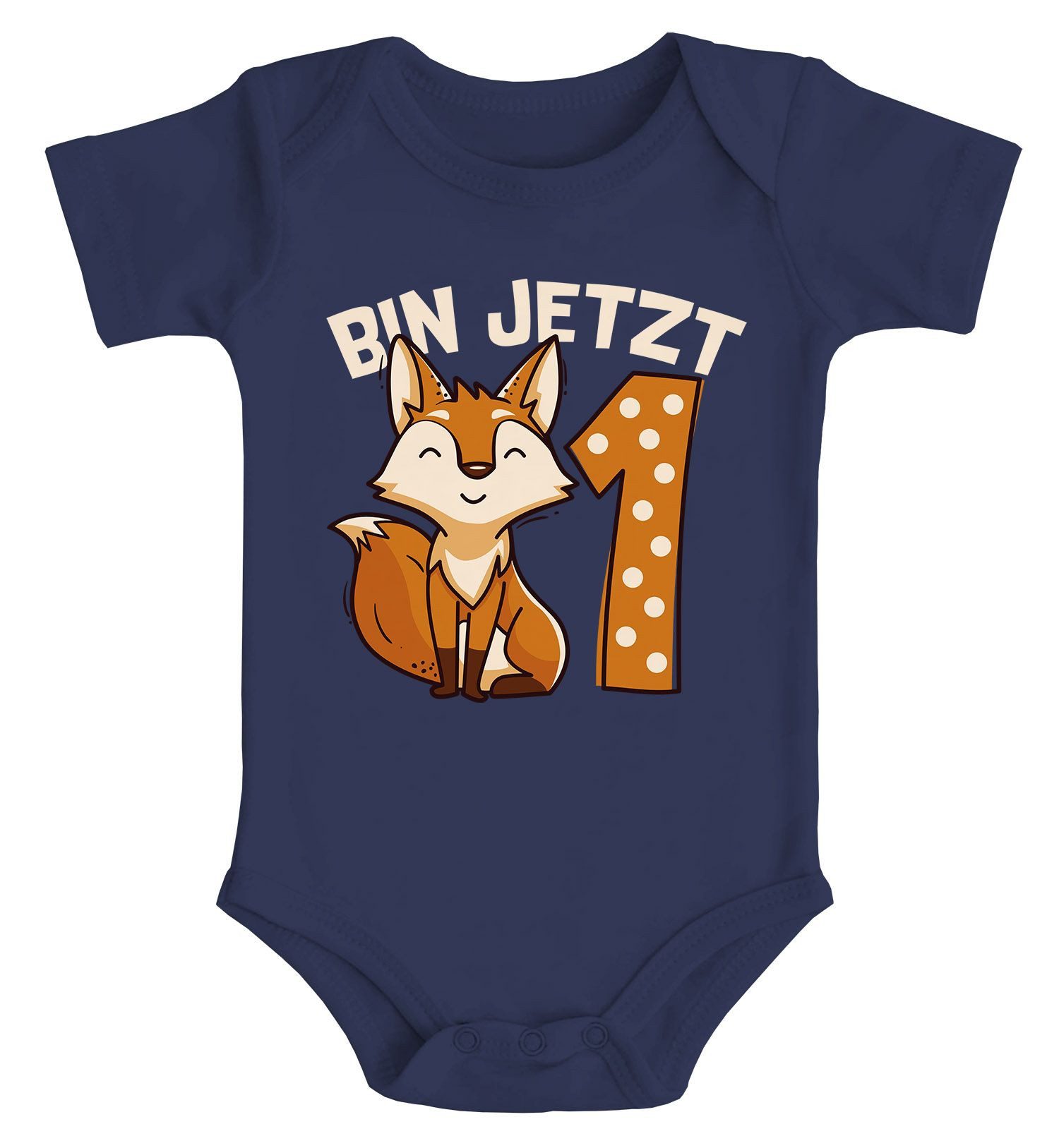 Body Baby T-Shirt 1. Geburtstag Fuchs Bin jetzt 1 Tiermotive Fox