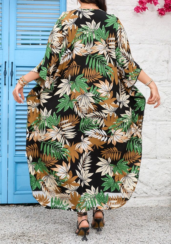 Lovolotti Sommerkleid Strandkleid Viskose Kleid Damen LO-KLDE-L11 große Größe Kleider Strandkleid Dress Blusekleid Freizeitkleid