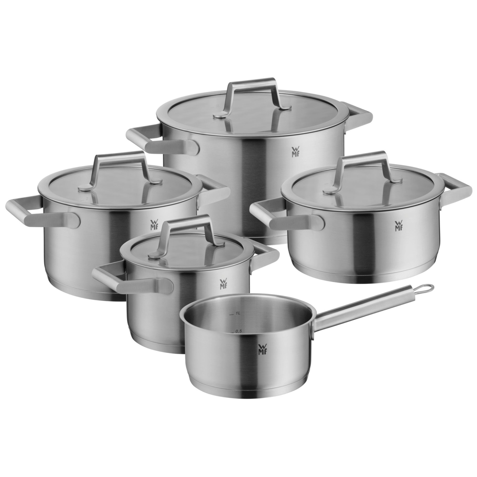 WMF Topf-Set Comfort Line, Cromargan® Edelstahl Rostfrei 18/10 (Set,  5-tlg), induktionsgeeignet