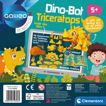 Clementoni® Roboter Galileo, DinoBot Triceratops, Made in Europe