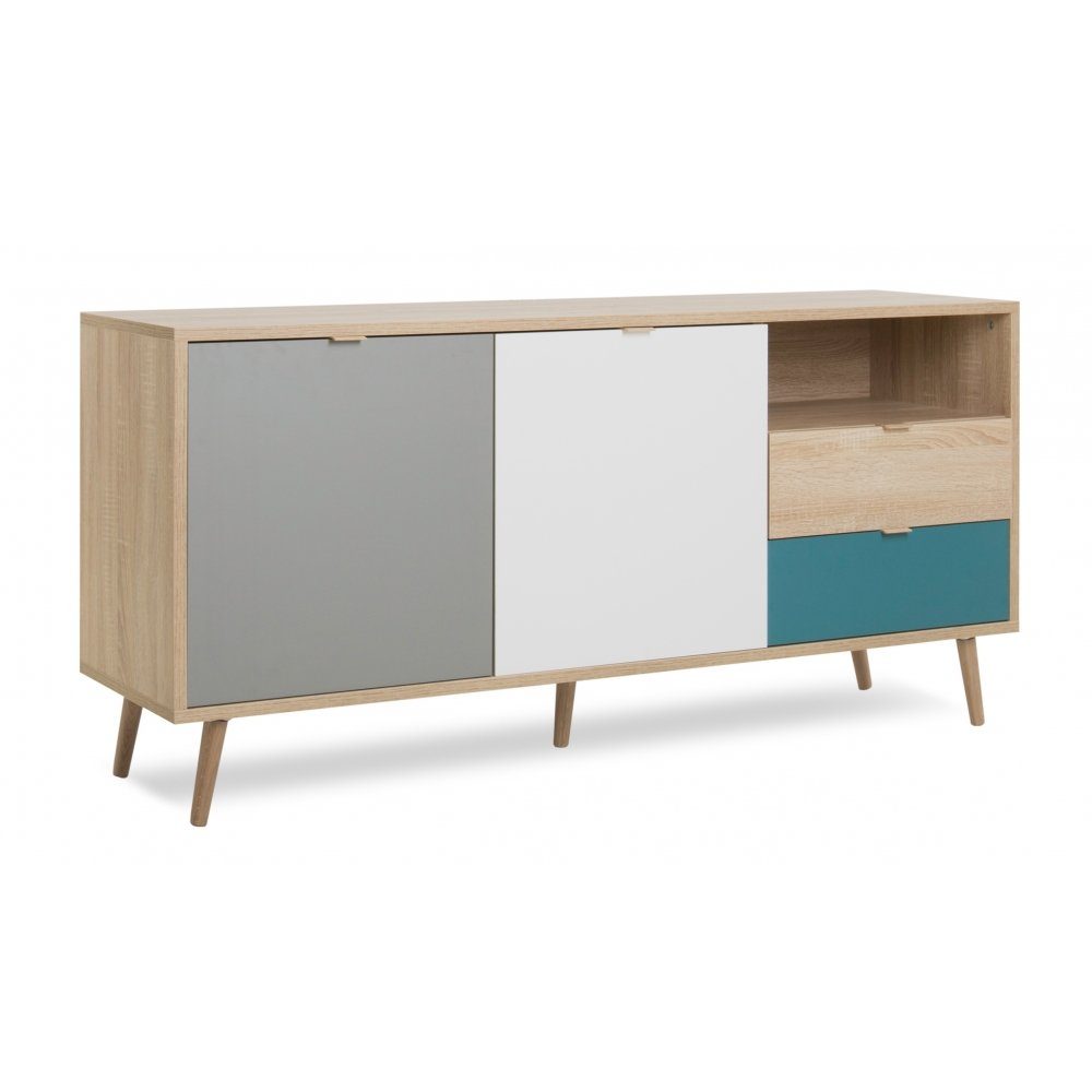 Finori Kommode Kommode Beistellkommode Sideboard TV Kommode CUBA 51 Eiche Nb.